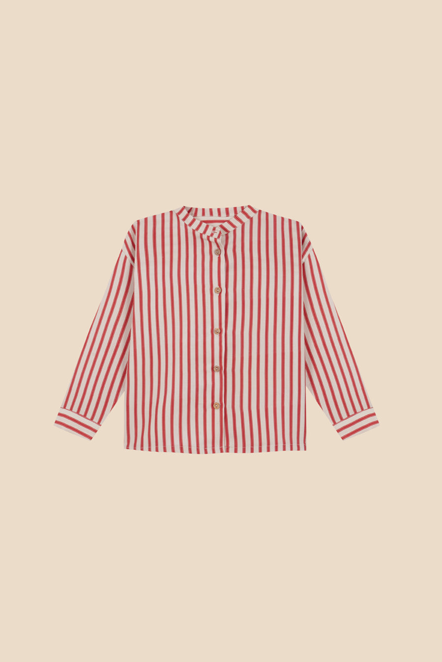 Red stripes polo shirt kids