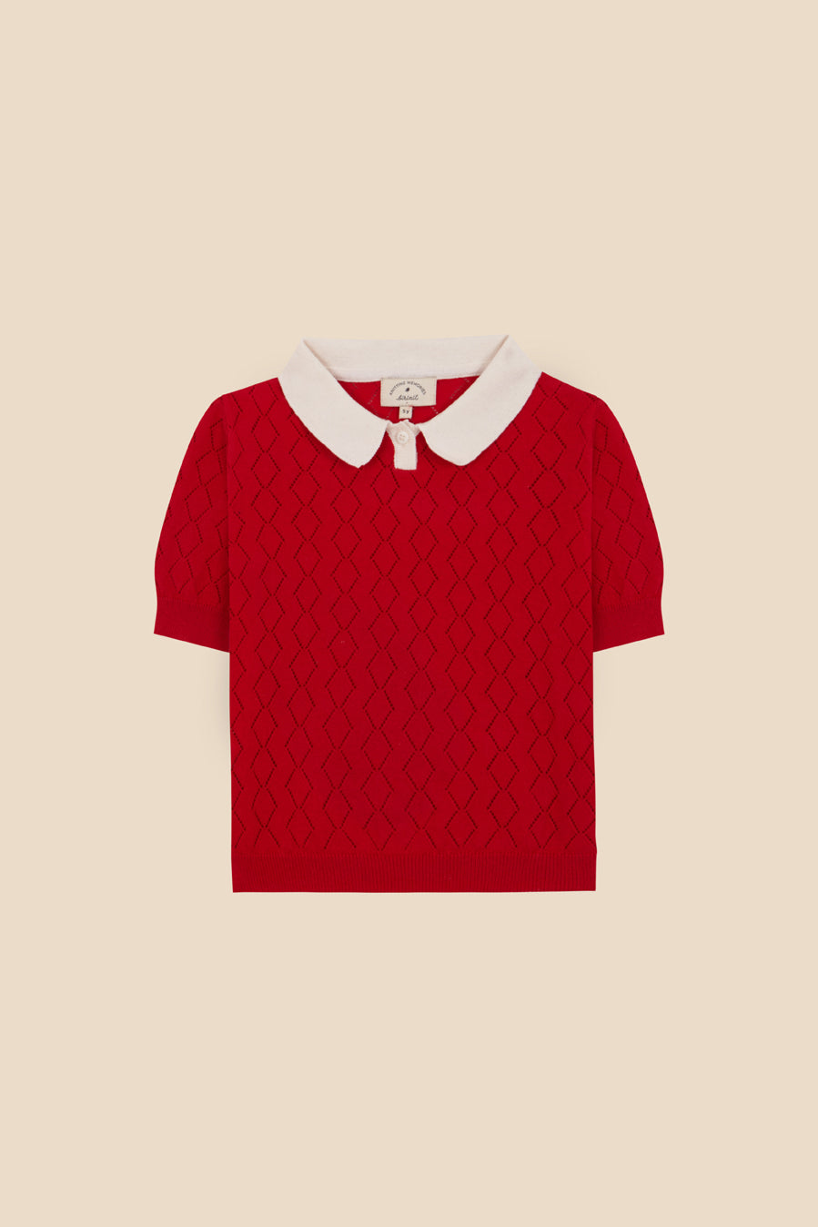 Cherry openwork Biri sweater newborn