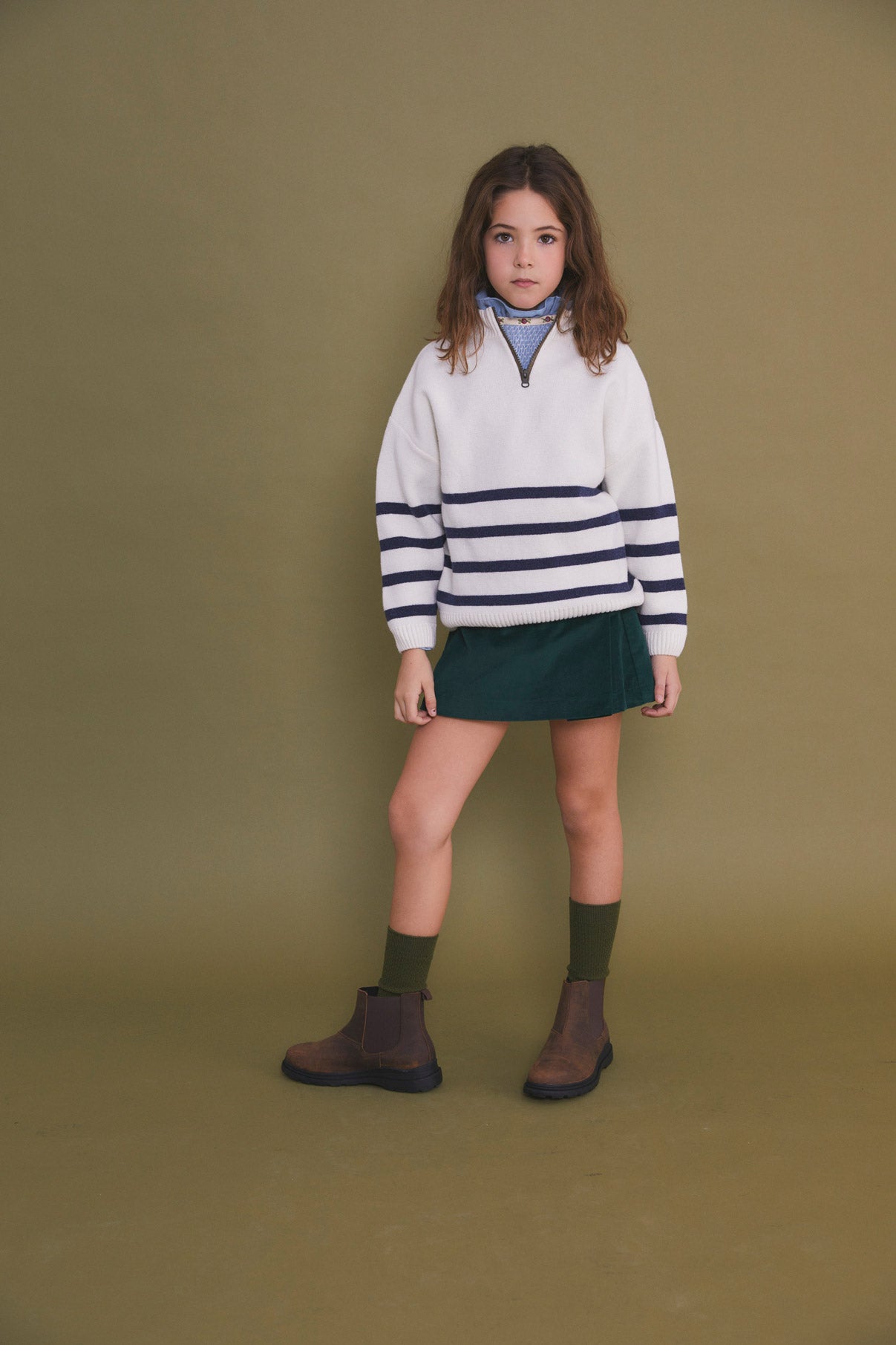 Marine stripes knit sweater kid