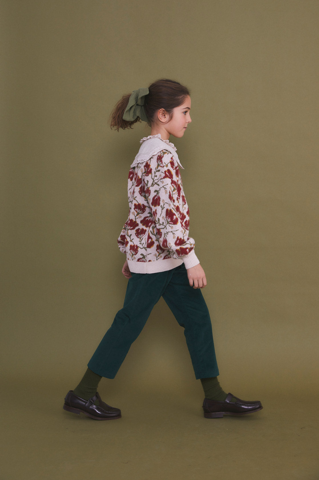 Lola flower knit sweater kid