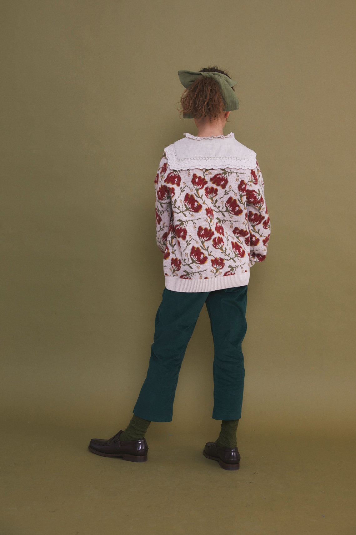 Lola flower knit sweater kid
