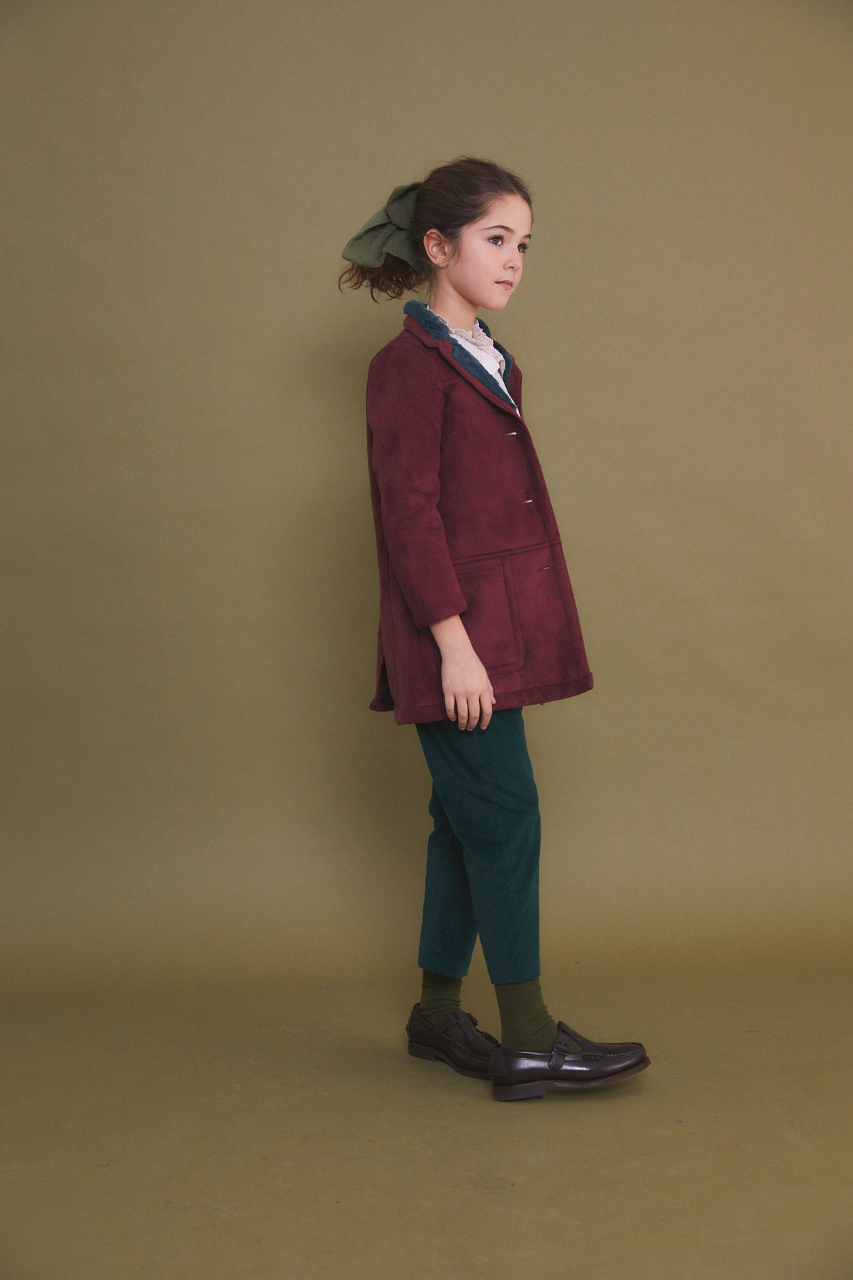 Van Gogh Burgundy coat with lapels