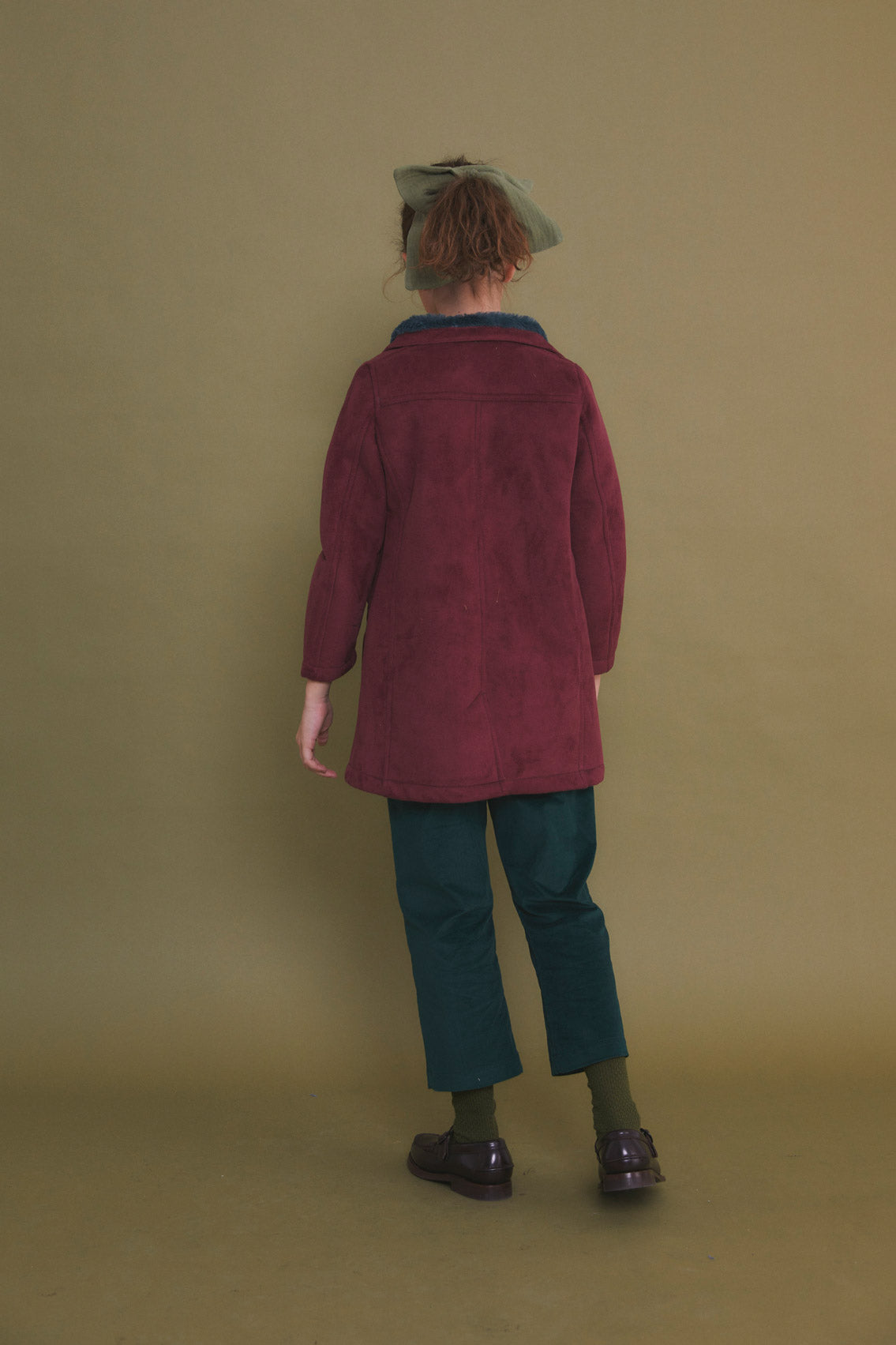 Van Gogh Burgundy coat with lapels