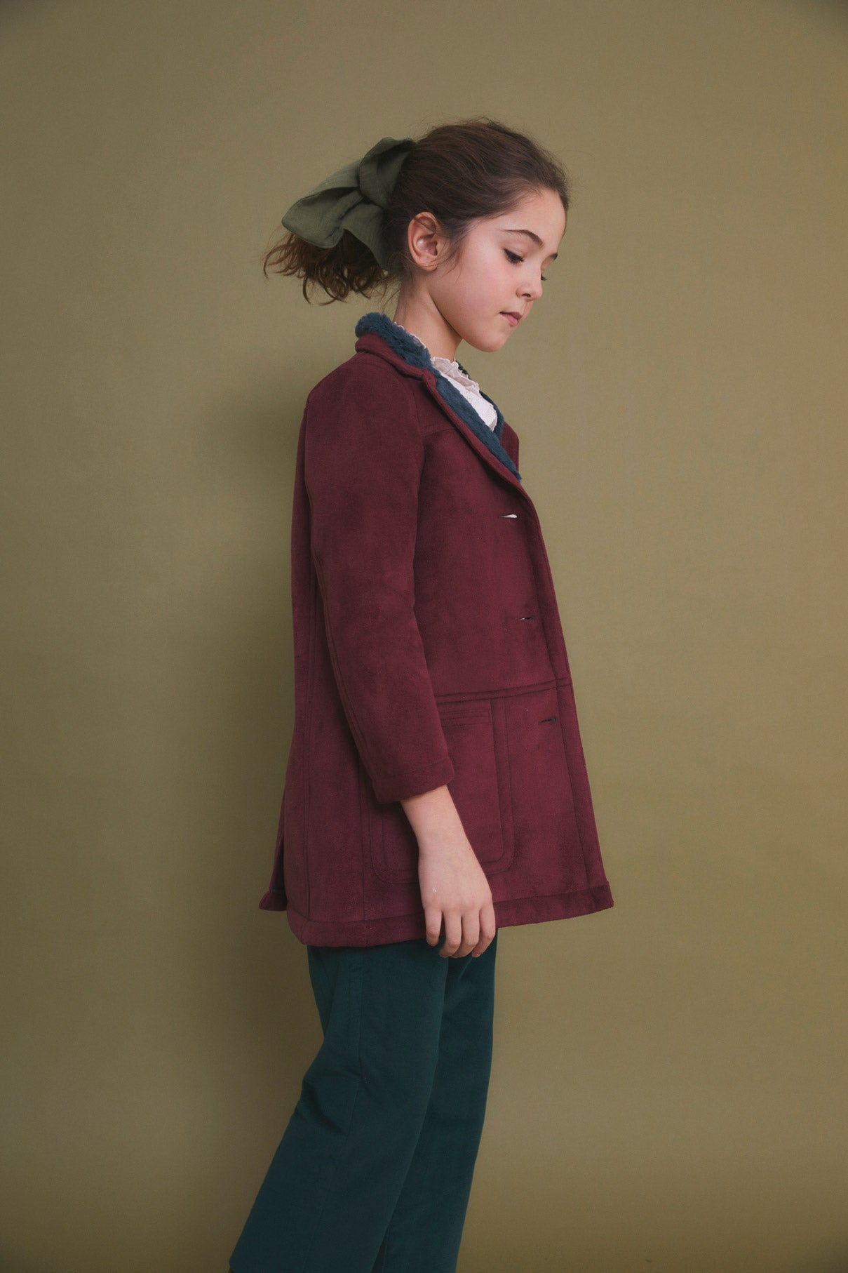 Van Gogh Burgundy coat with lapels