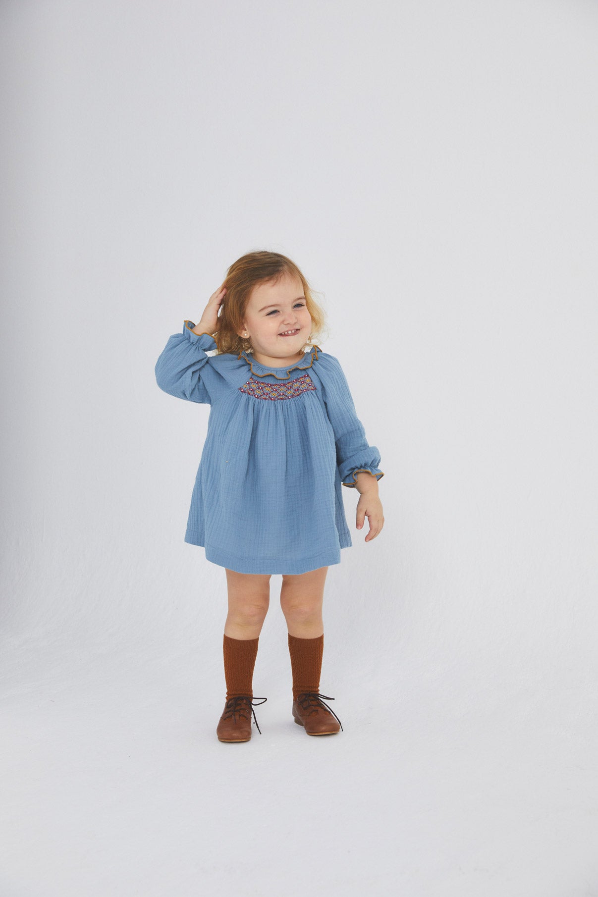 Yellowstone smocked blouse and bloomer set