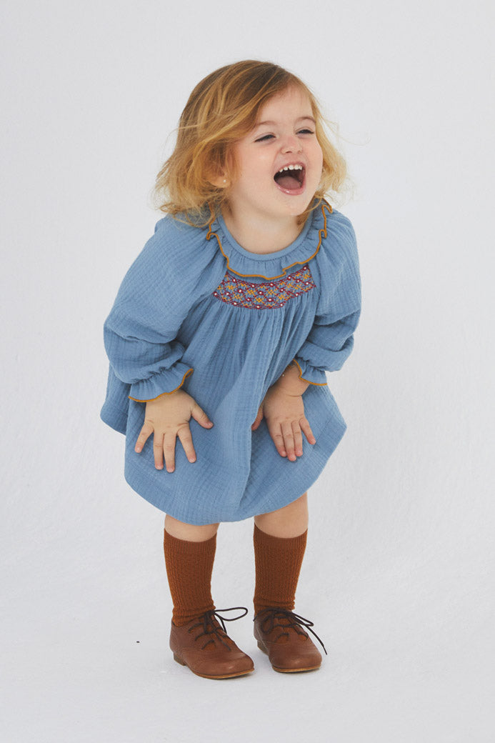 Yellowstone smocked blouse and bloomer set