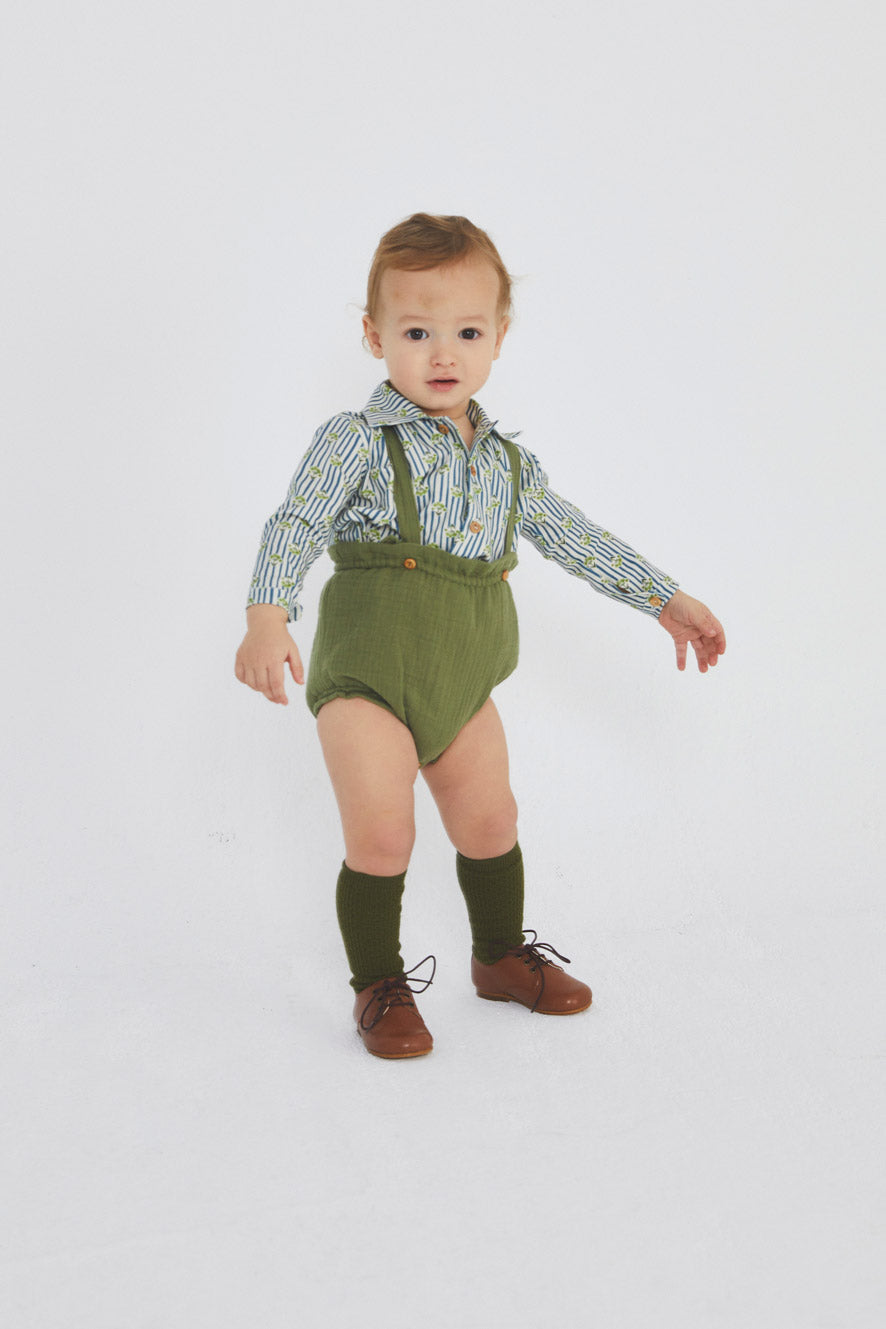 Green Antique bambula straps bloomer