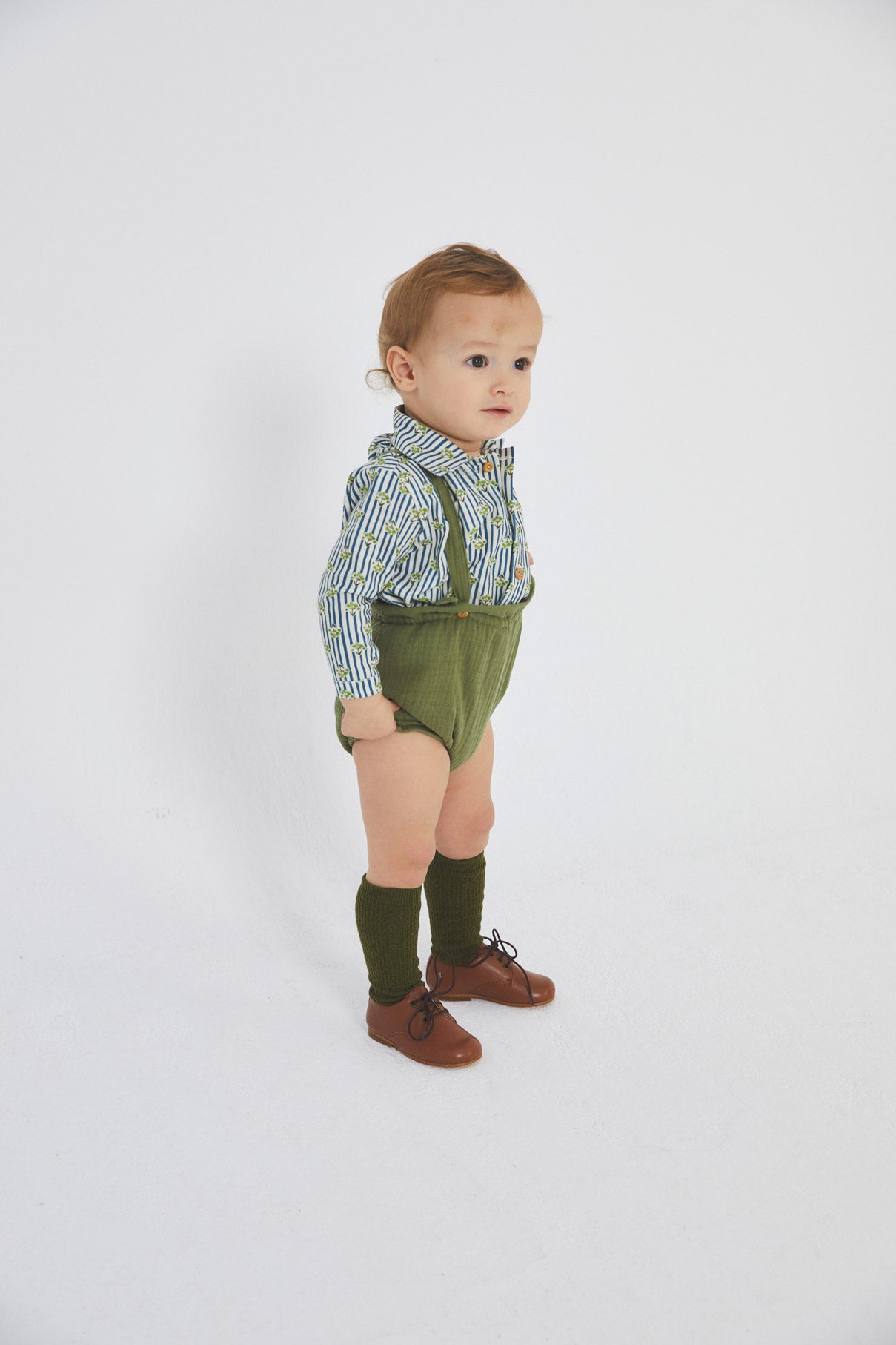 Green Antique bambula straps bloomer