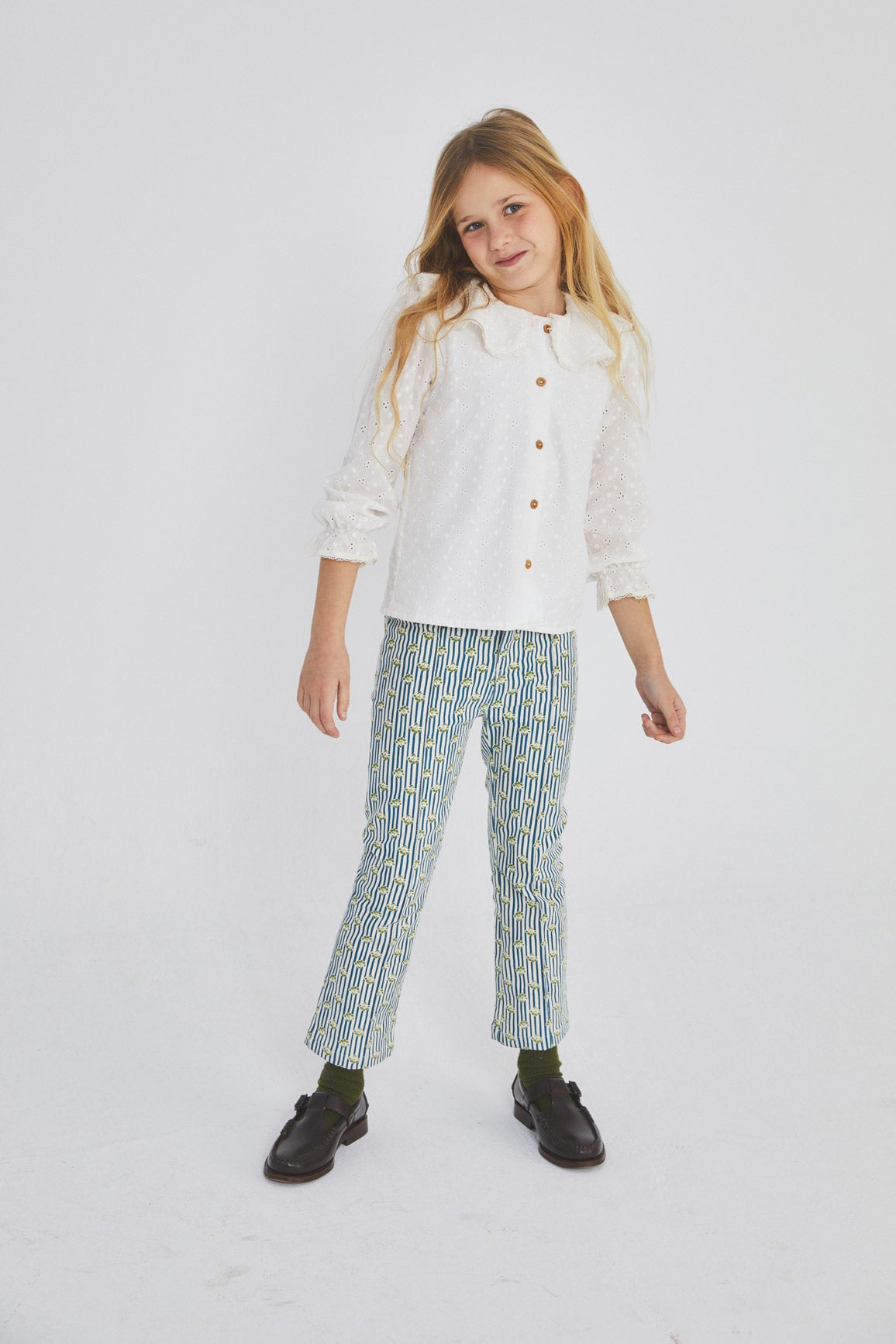 Grove denim bell bottom pants kid