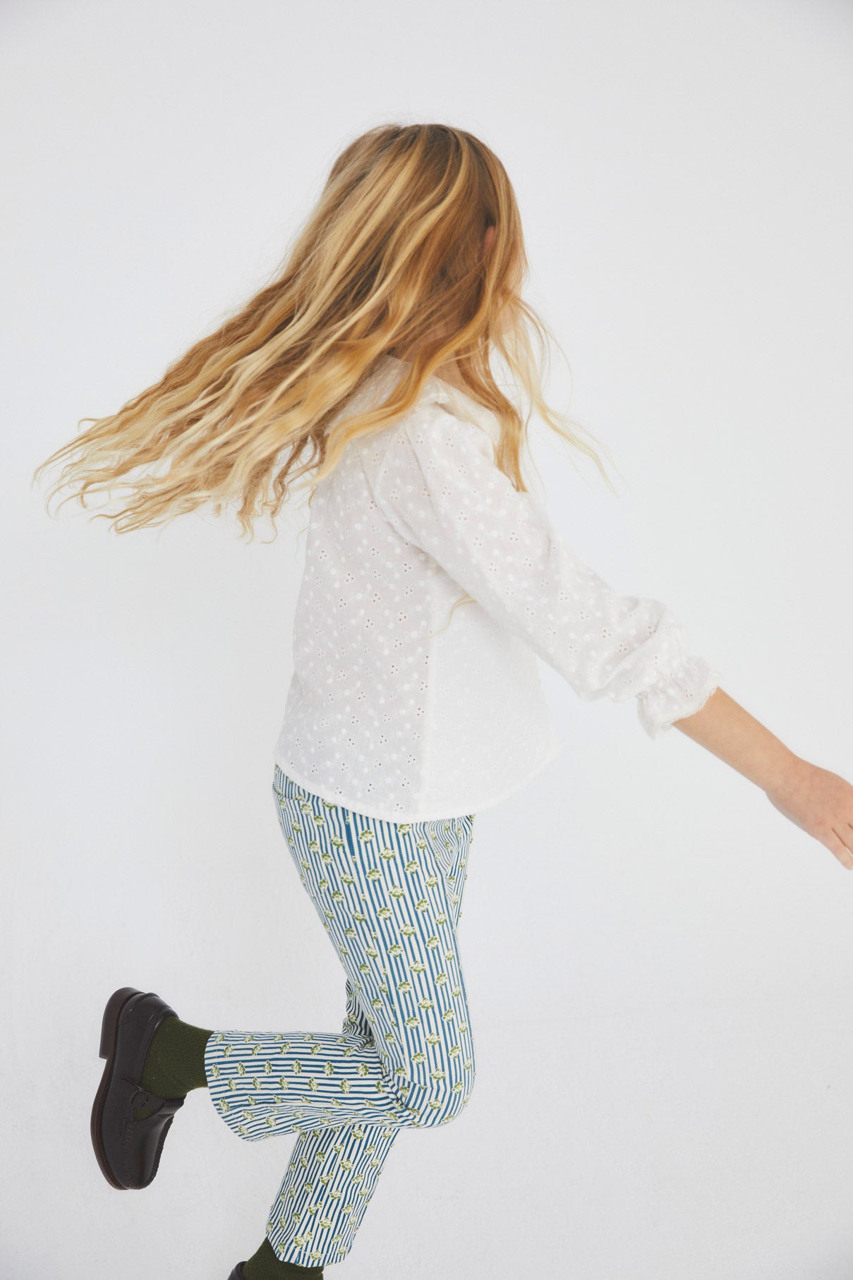 Grove denim bell bottom pants kid