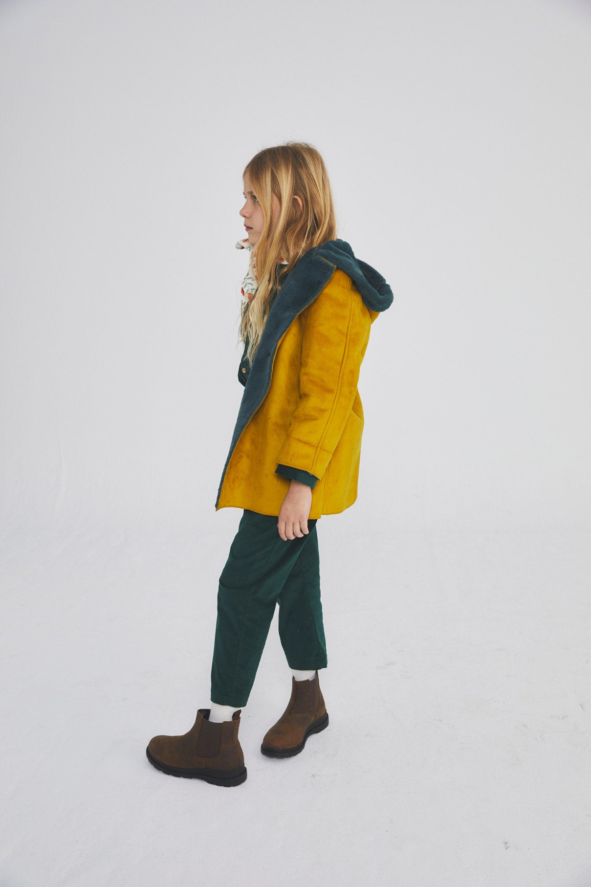 Van Gogh Mustard coat with hood