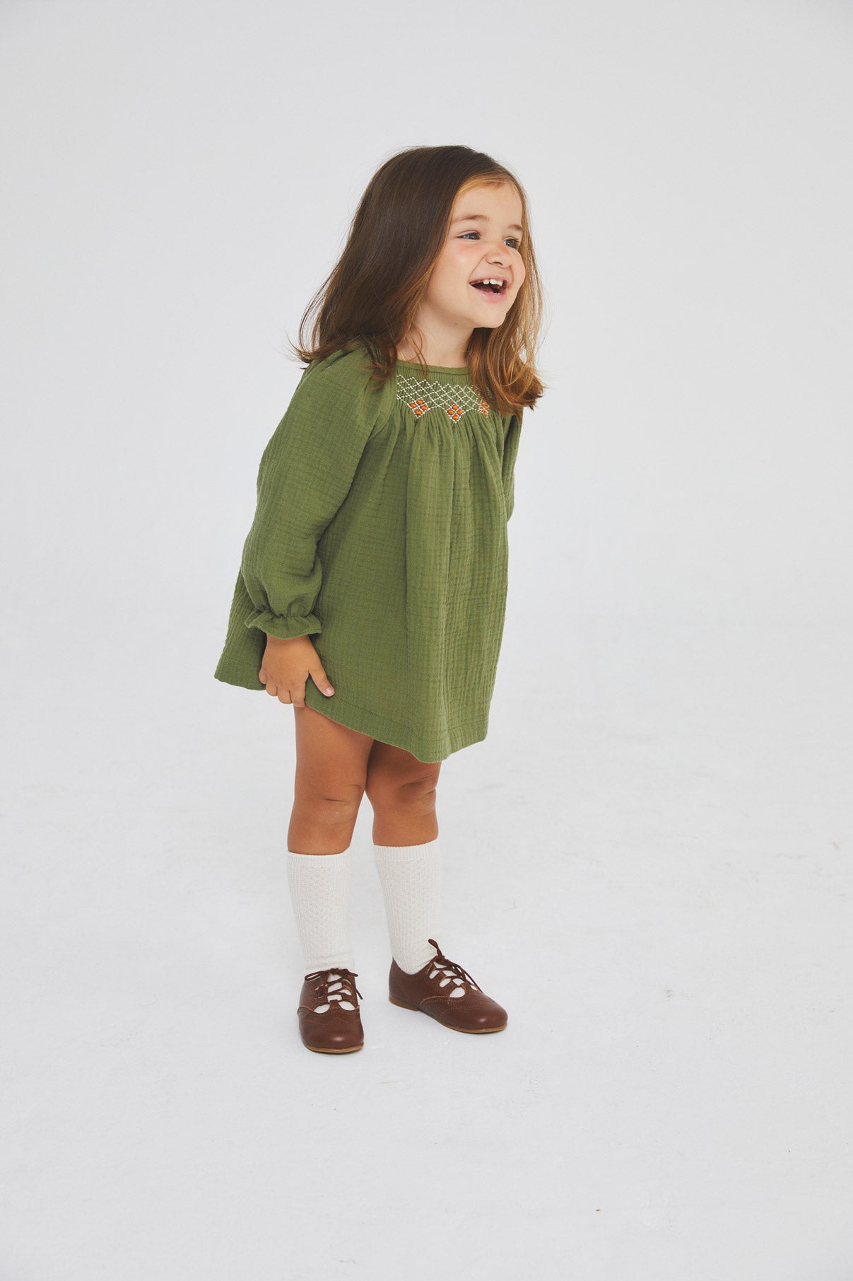 Lorraine smocked blouse and bloomer set