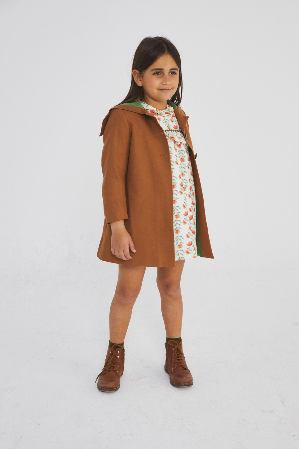 Toffee trench coat