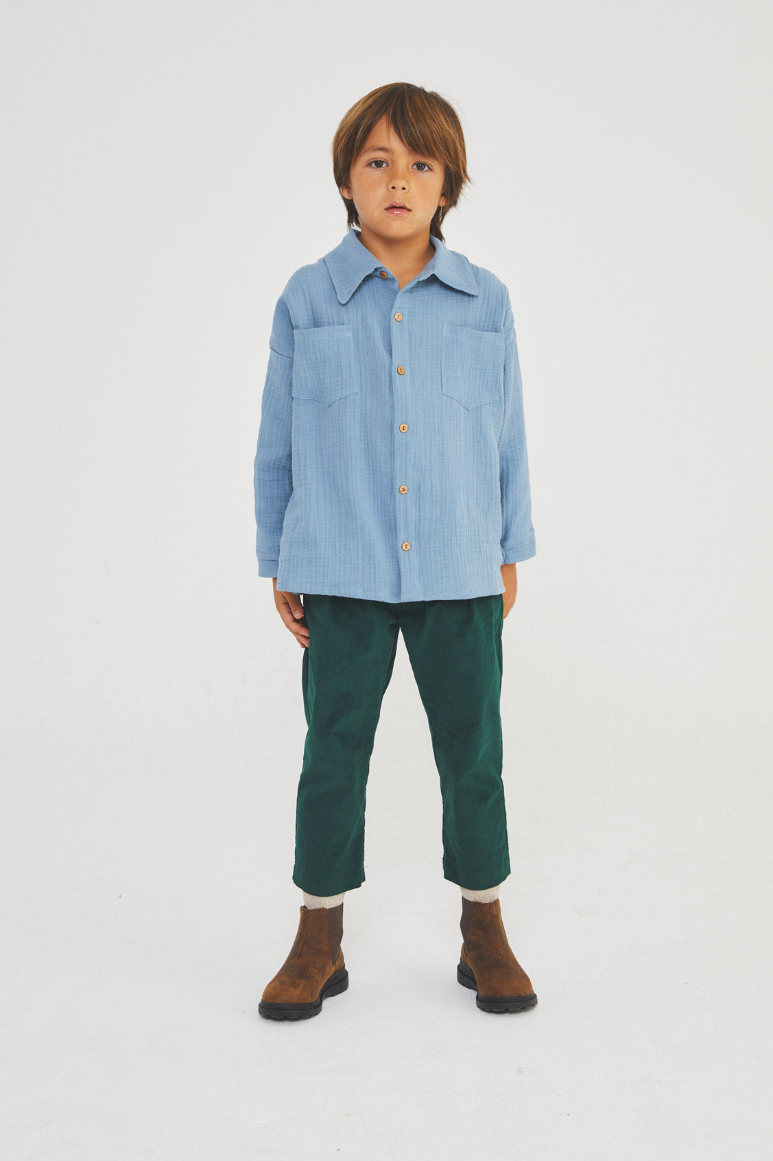 James Cobalt Blue bambula shirt kid
