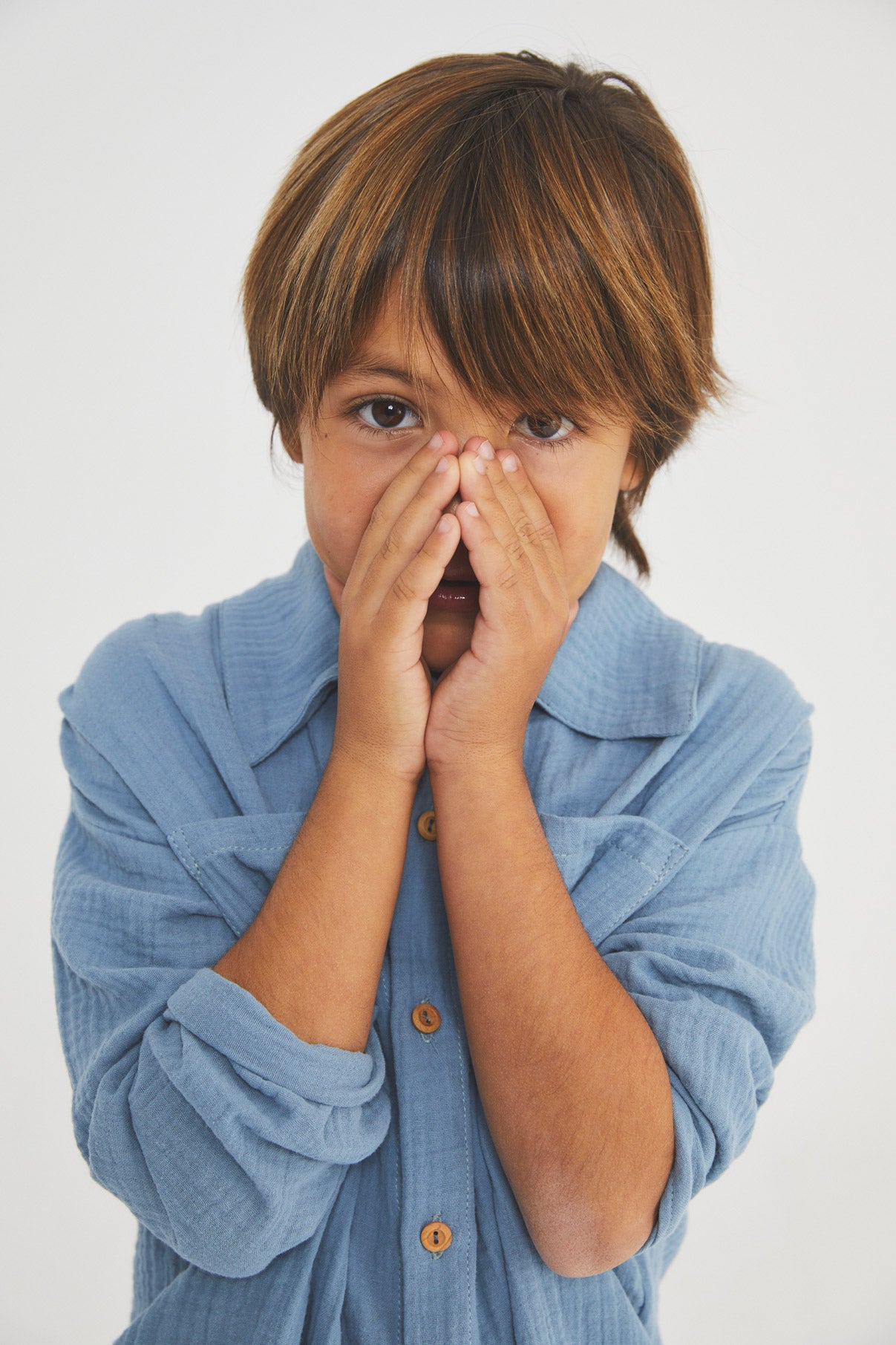 James Cobalt Blue bambula shirt kid