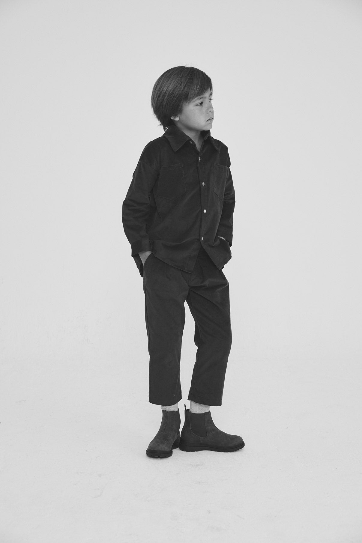 James Green Antique velvet blouse kid