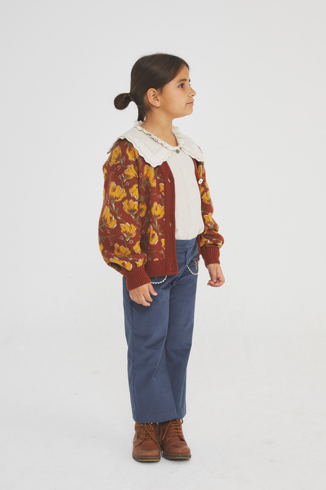 Sari flower knit jacket