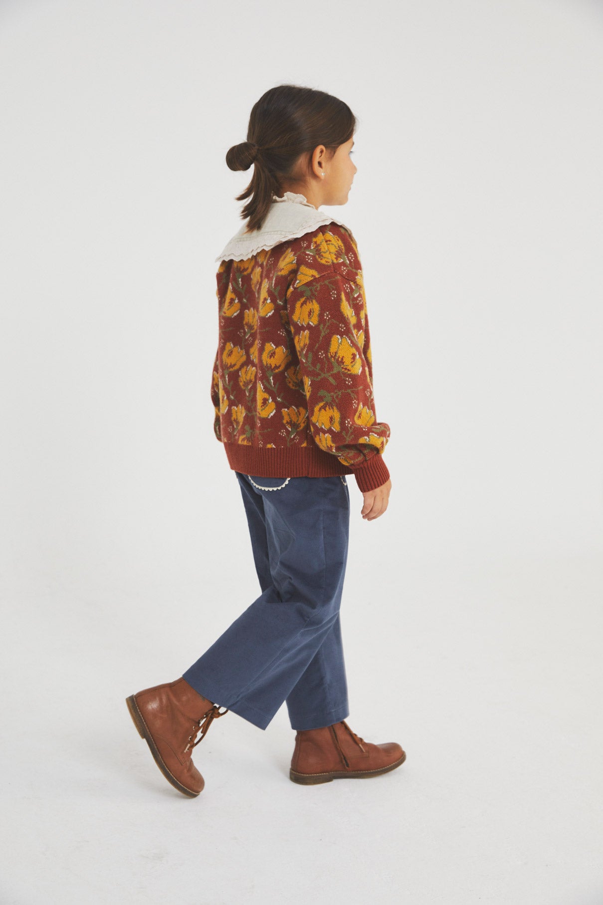 Sari flower knit jacket