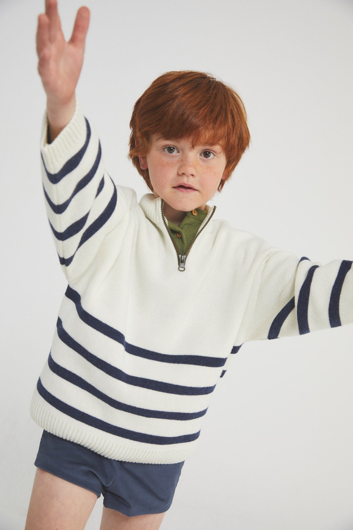 Marine stripes knit sweater kid