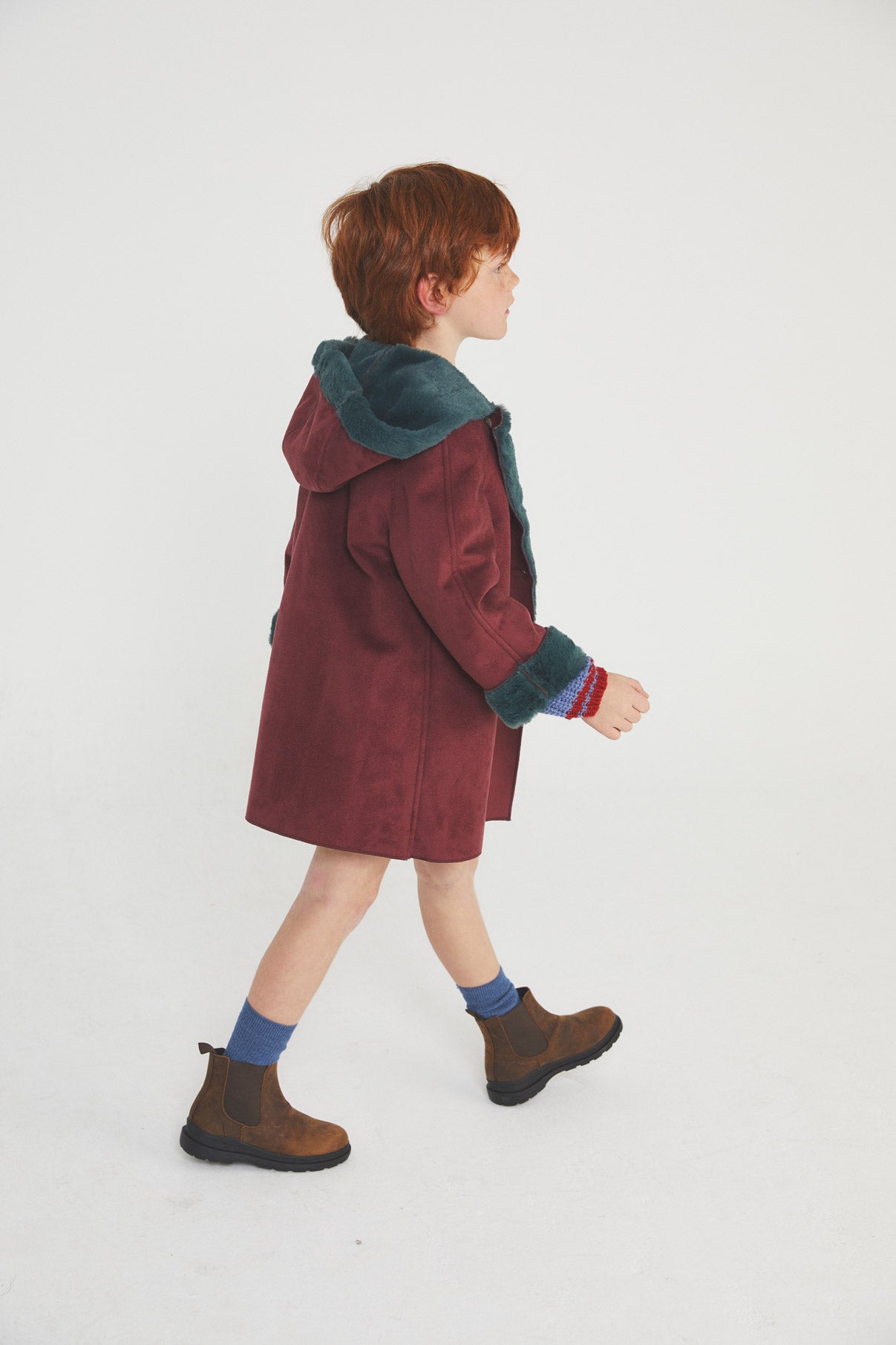 Van Gogh Burgundy coat with hood