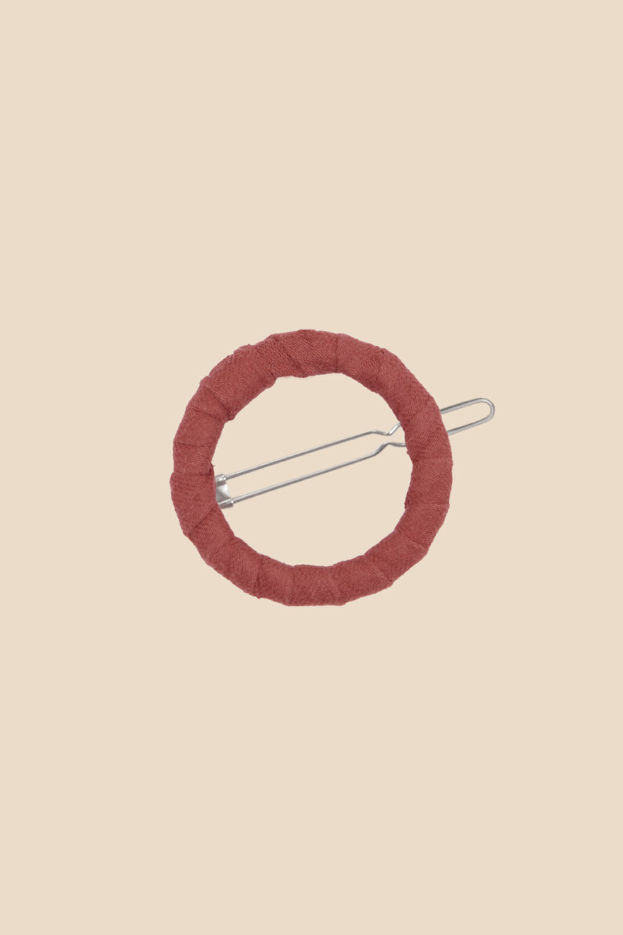 Bambula Marsala rounded hair clip