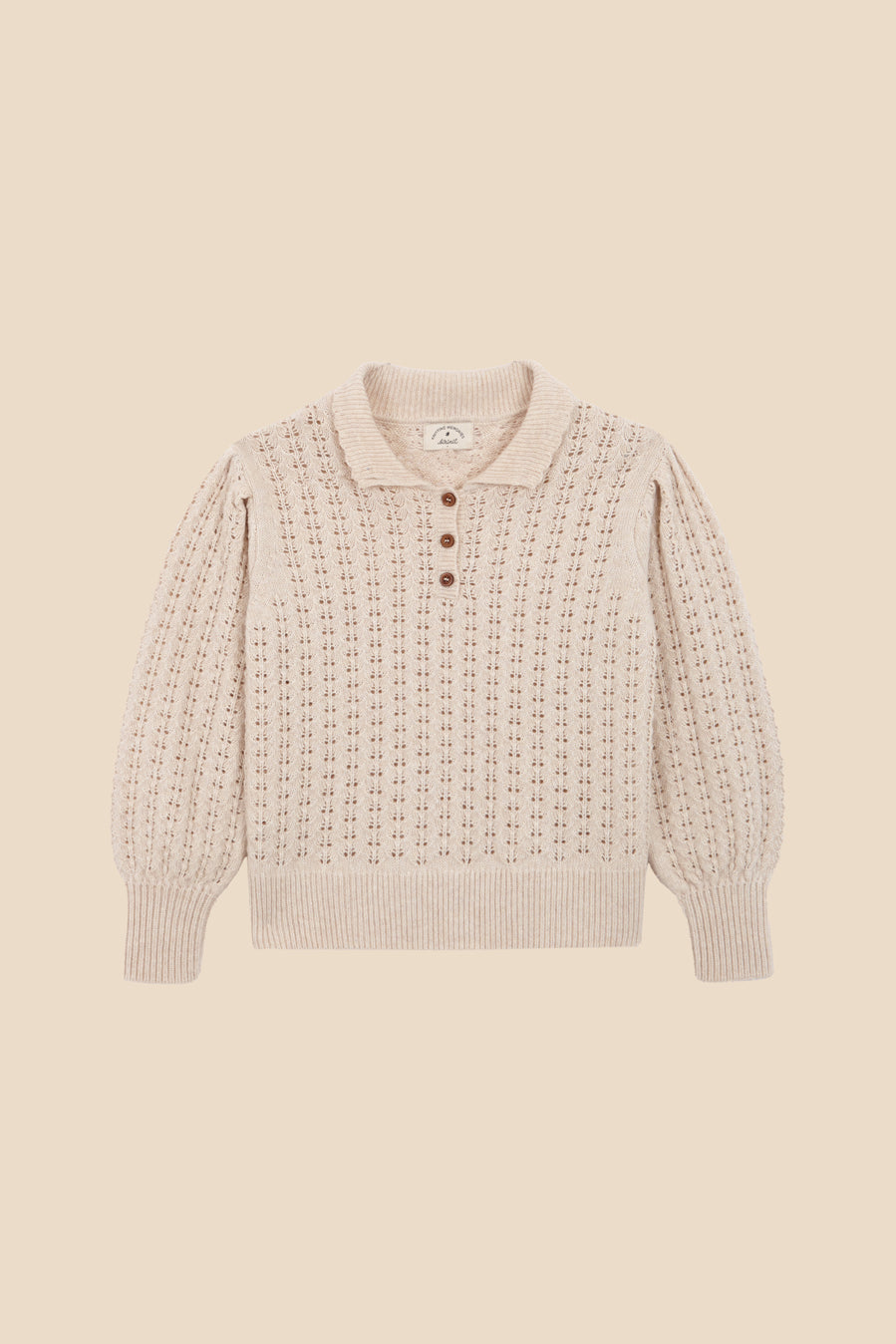 Ivory Biri knit sweater girl