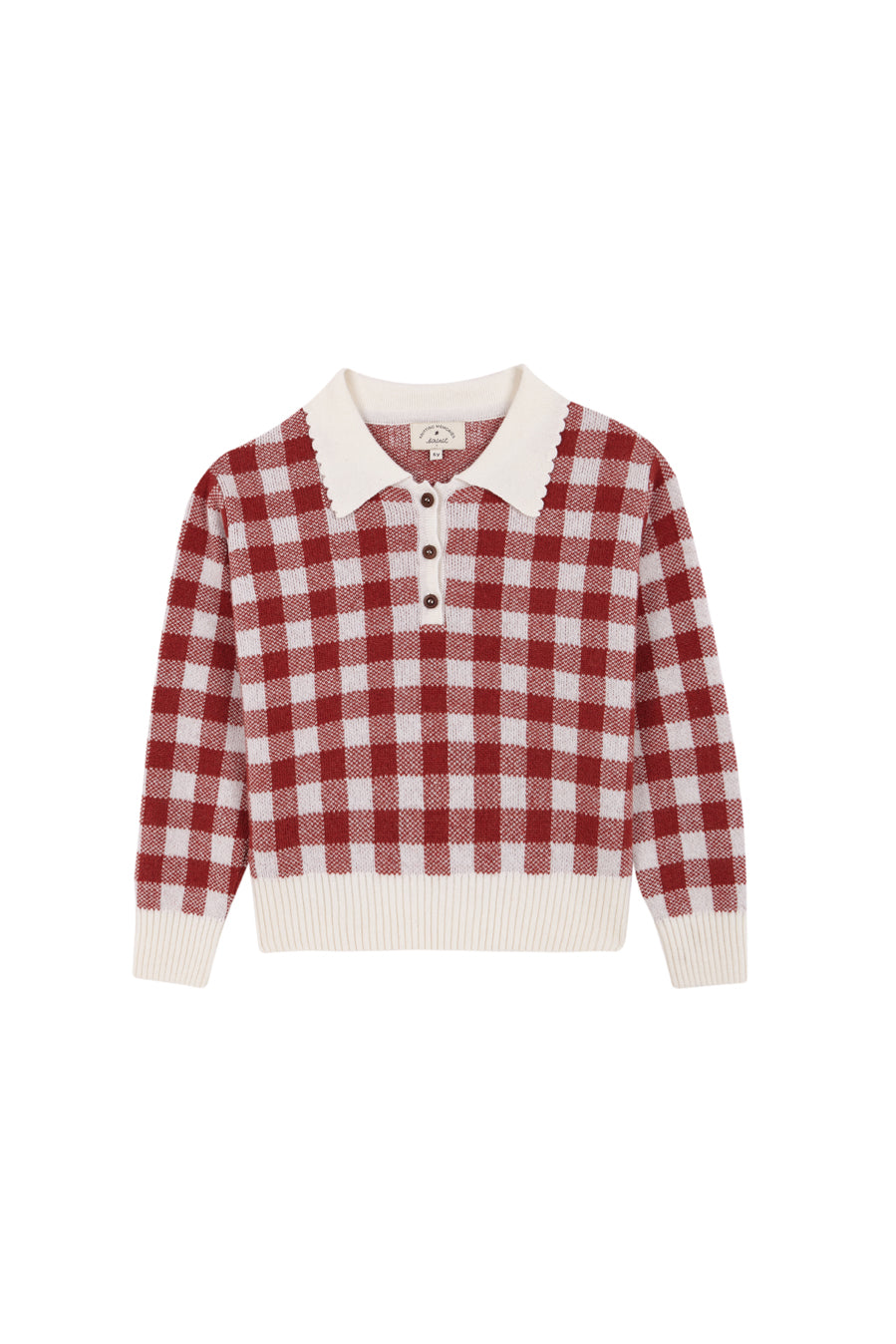 Jersey punto Biri vichy Russet niña