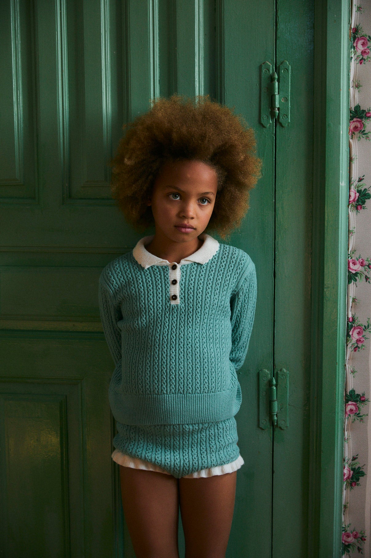 Jersey punto Biri Mint niña