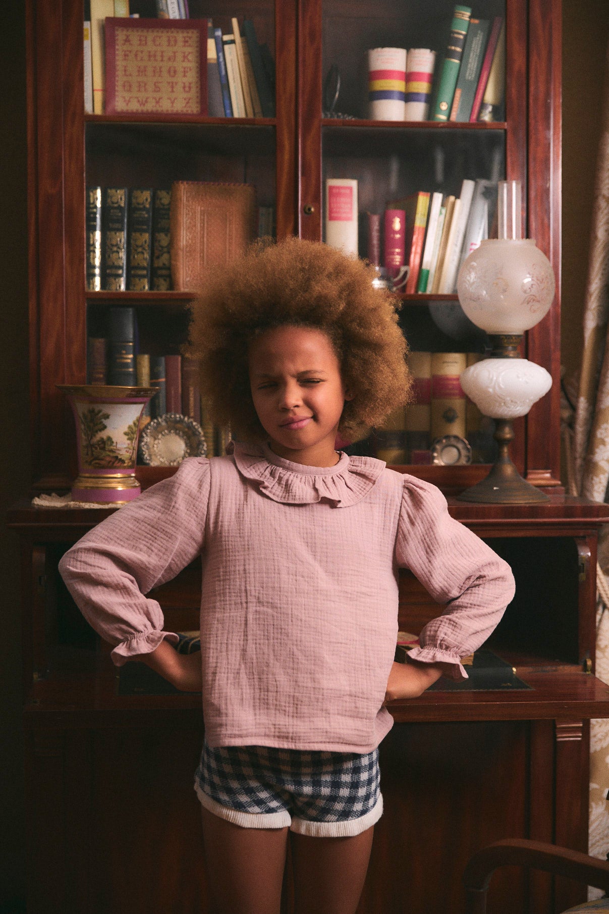 Camisa bambula Pink sand niña
