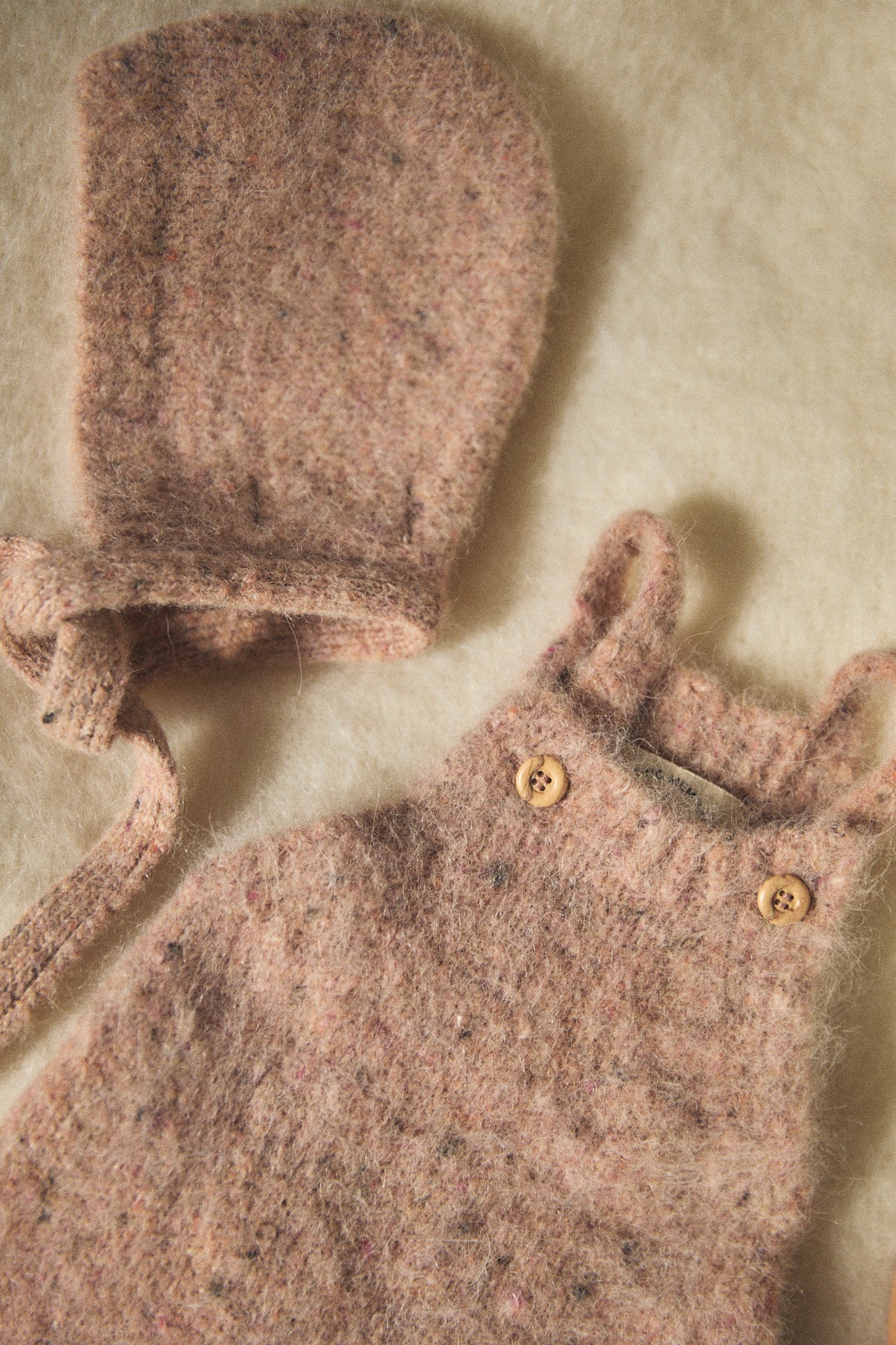 Light Pink knit romper new born