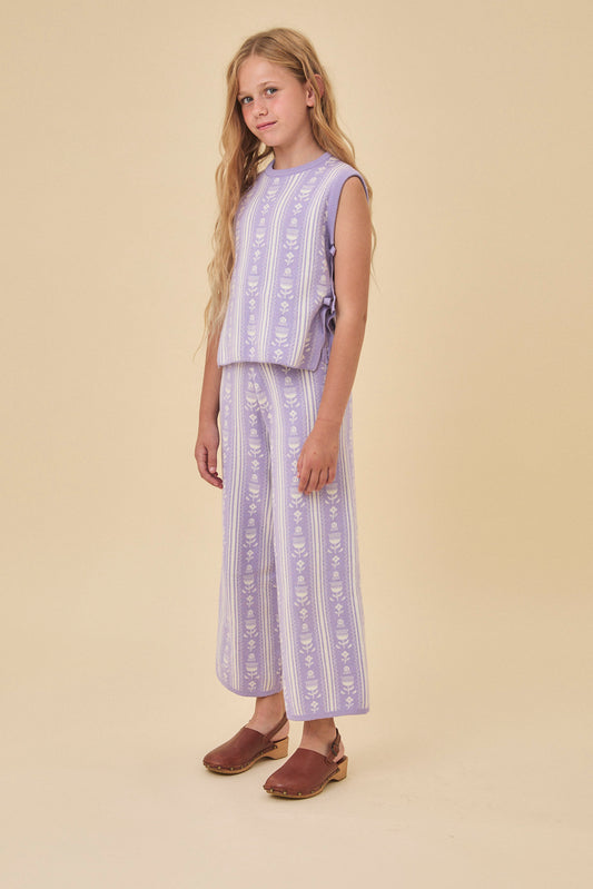Pantalón campana Flor Lila