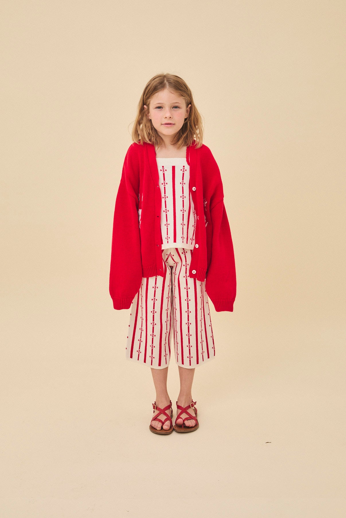 Cherry openwork jacket baby