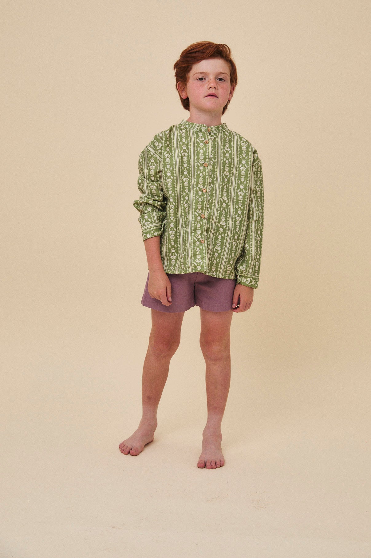 Purple bermuda shorts