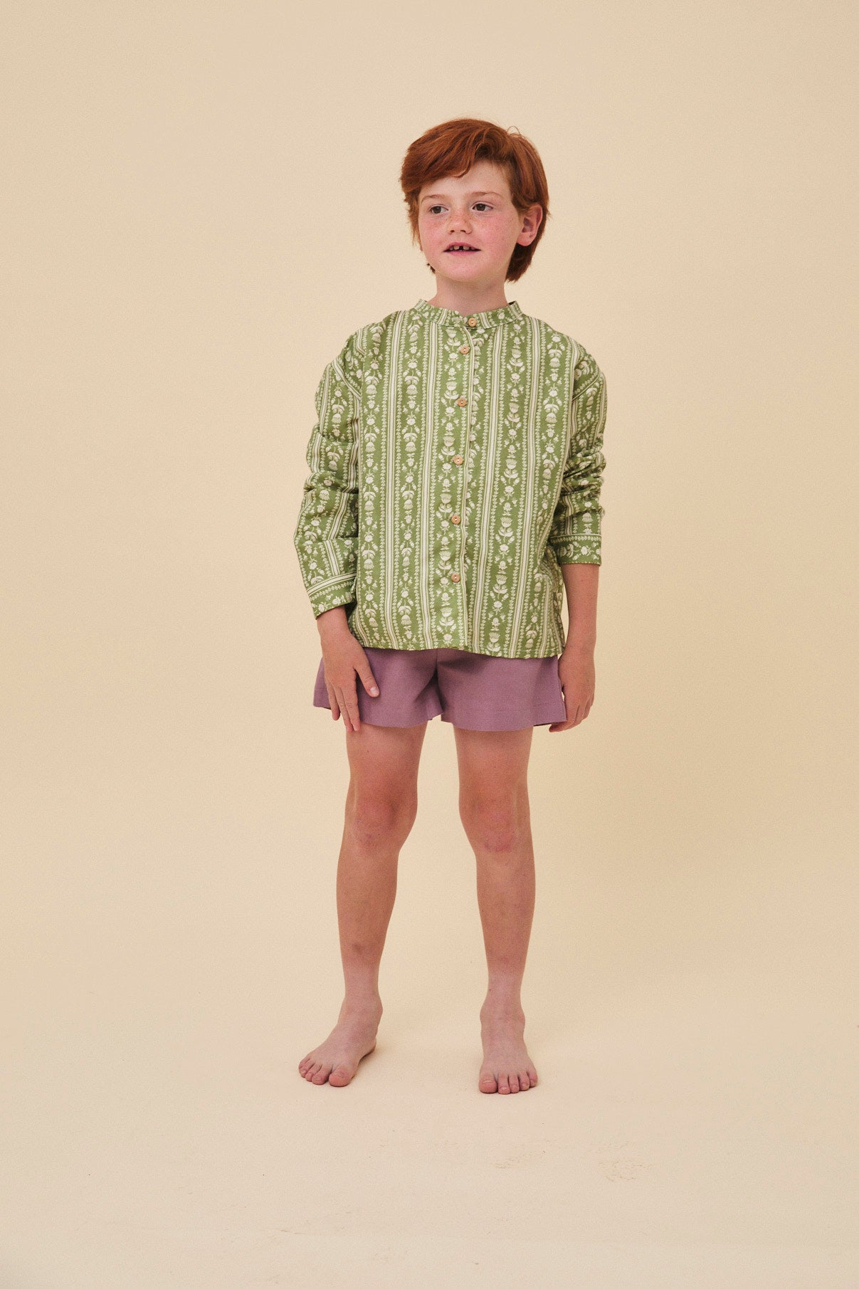 Purple bermuda shorts