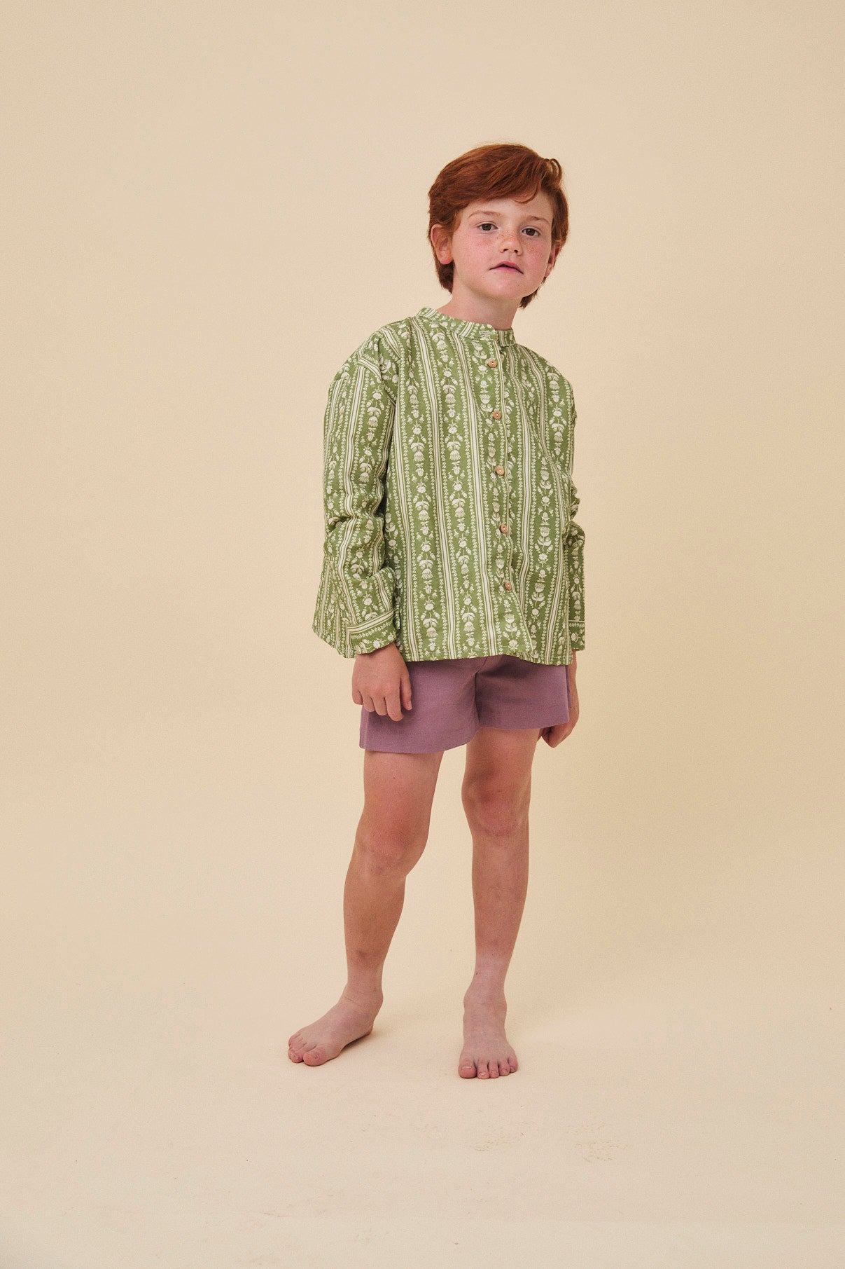 Purple bermuda shorts