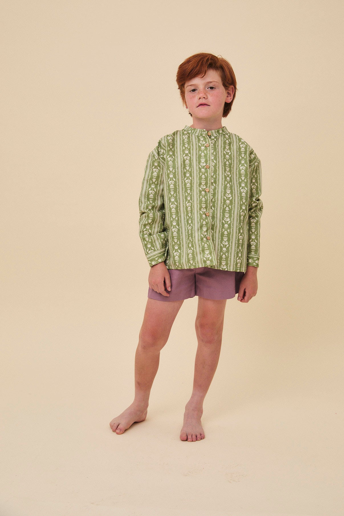 Purple bermuda shorts