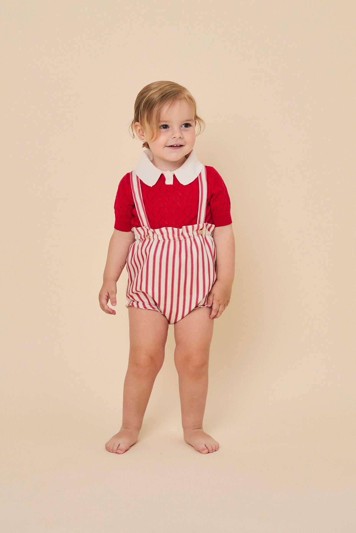 Cherry openwork Biri sweater newborn
