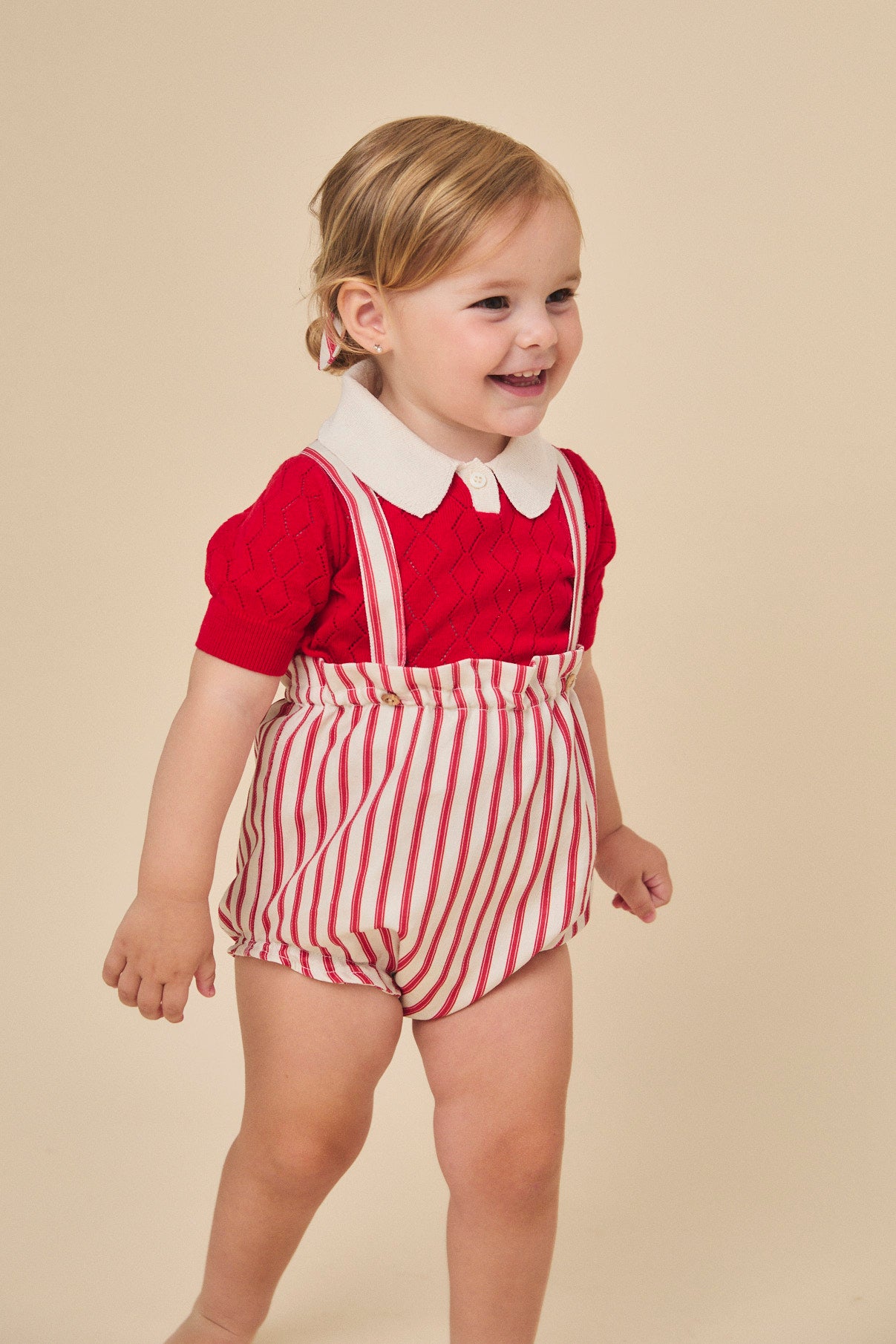 Cherry openwork Biri sweater newborn