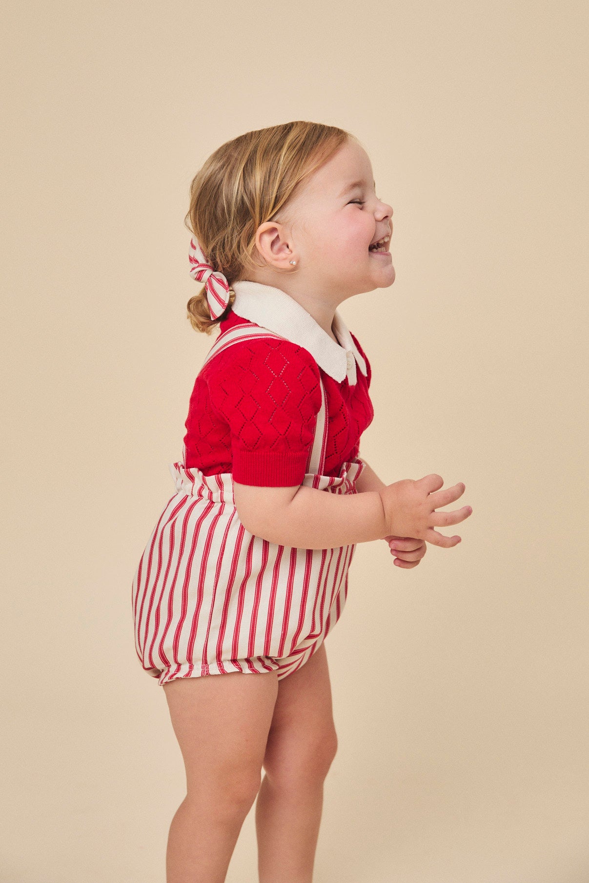 Cherry openwork Biri sweater newborn