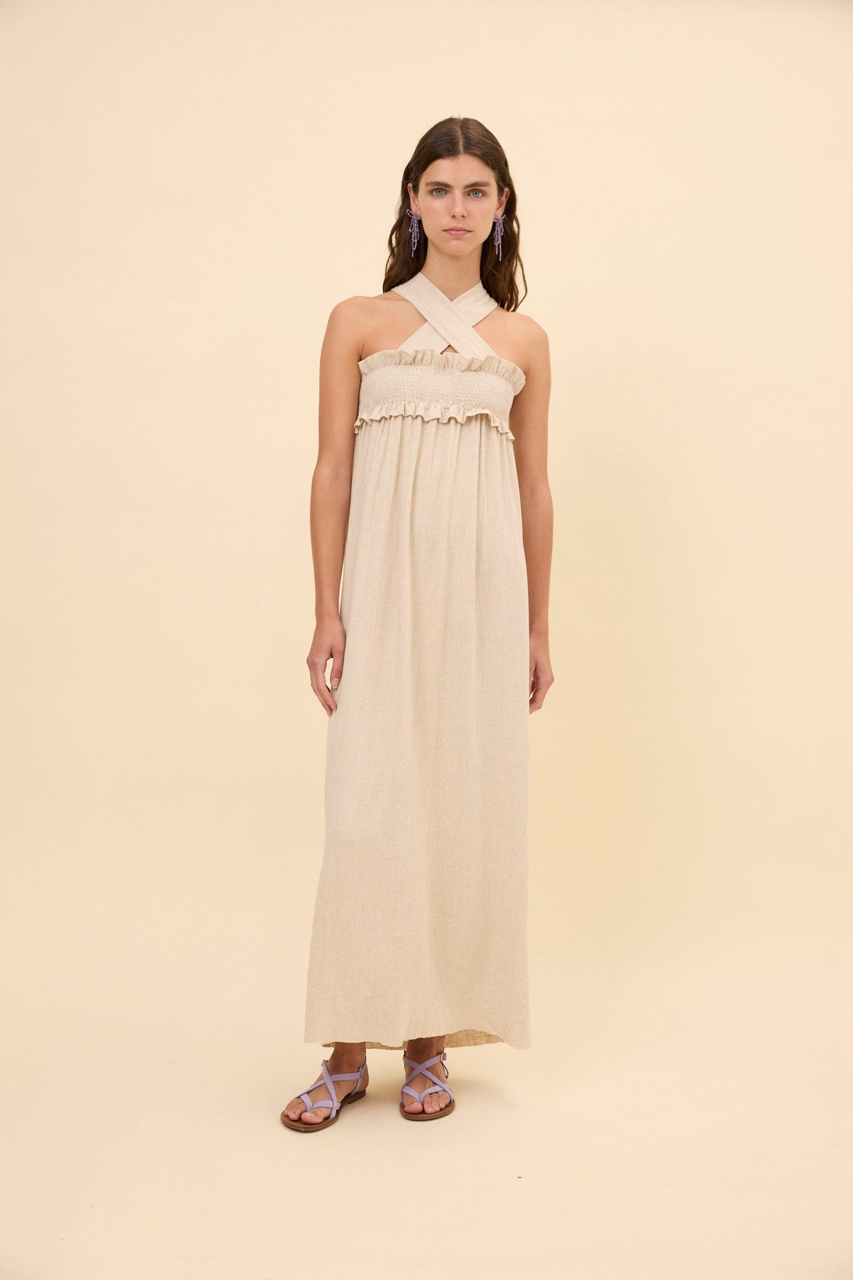Woman crossed dress