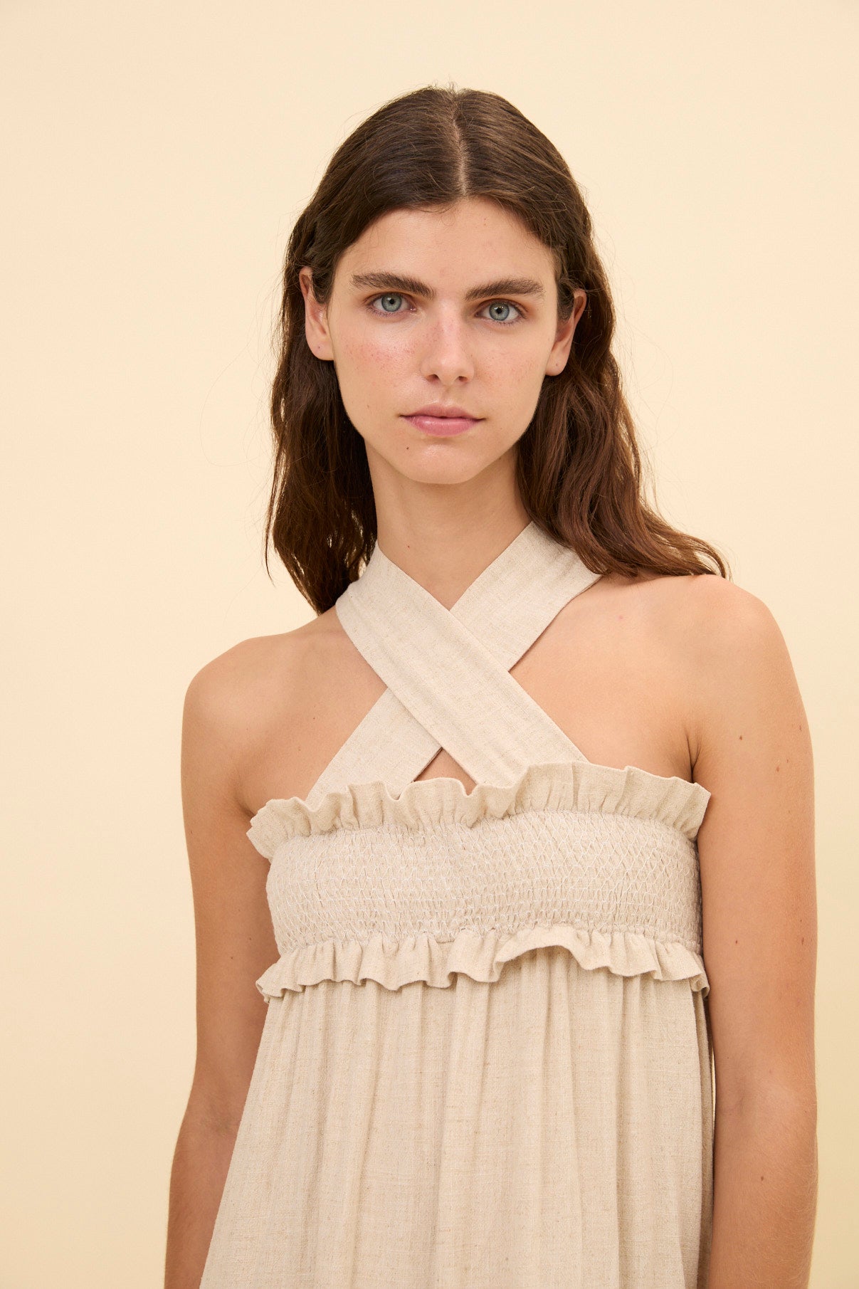 Woman crossed dress