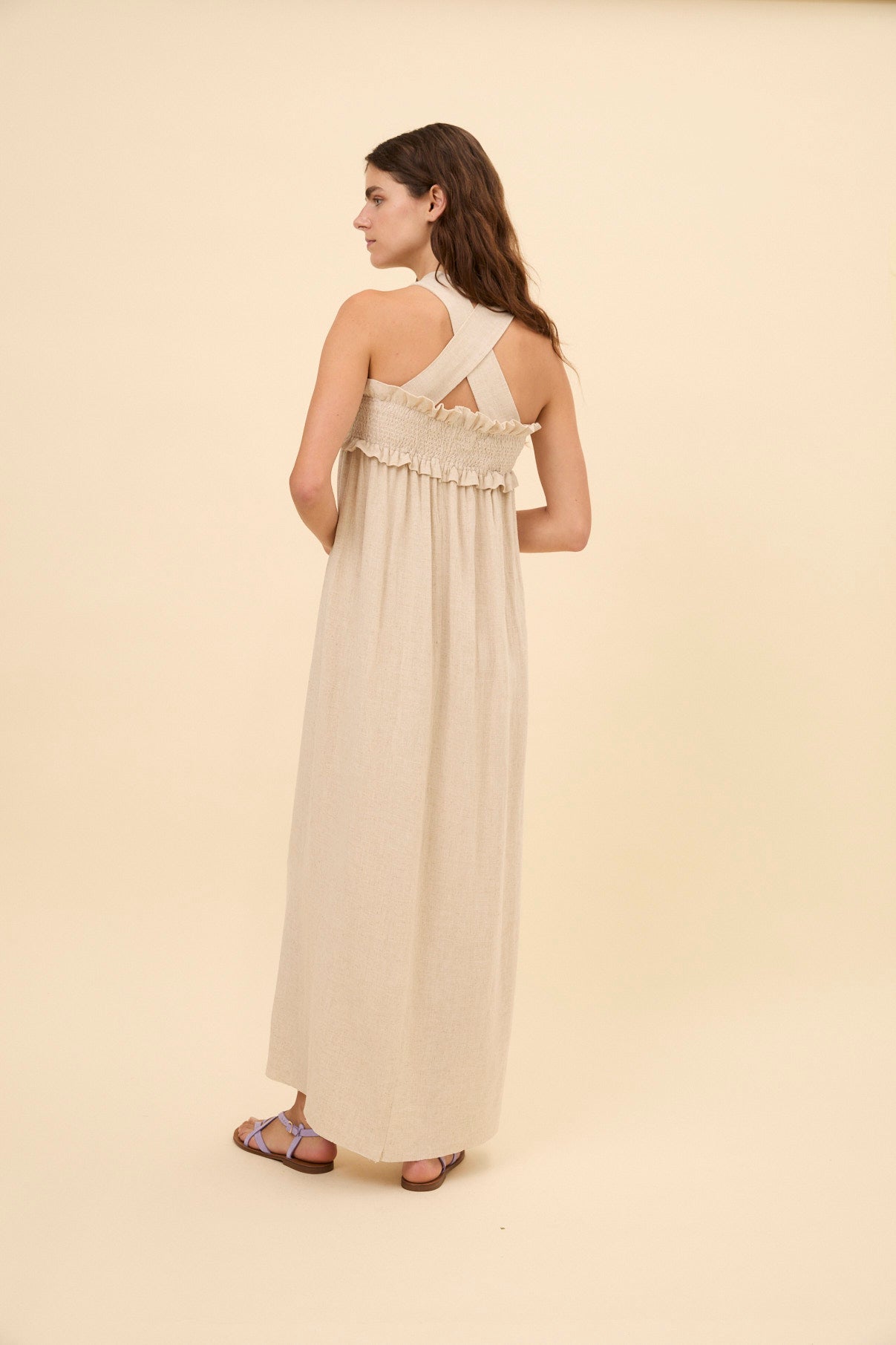 Woman crossed dress