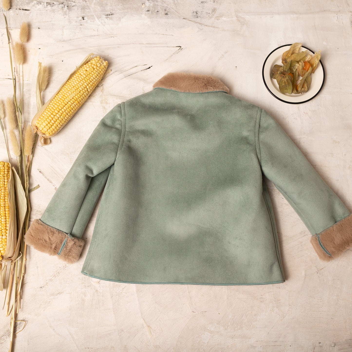 Van Gogh Olive coat with lapels