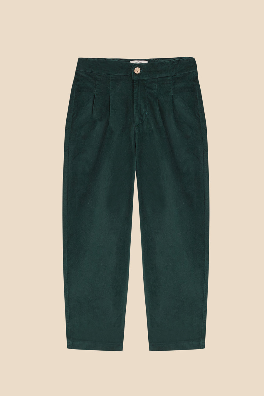 Pantalón pinzas velvet Verde niña