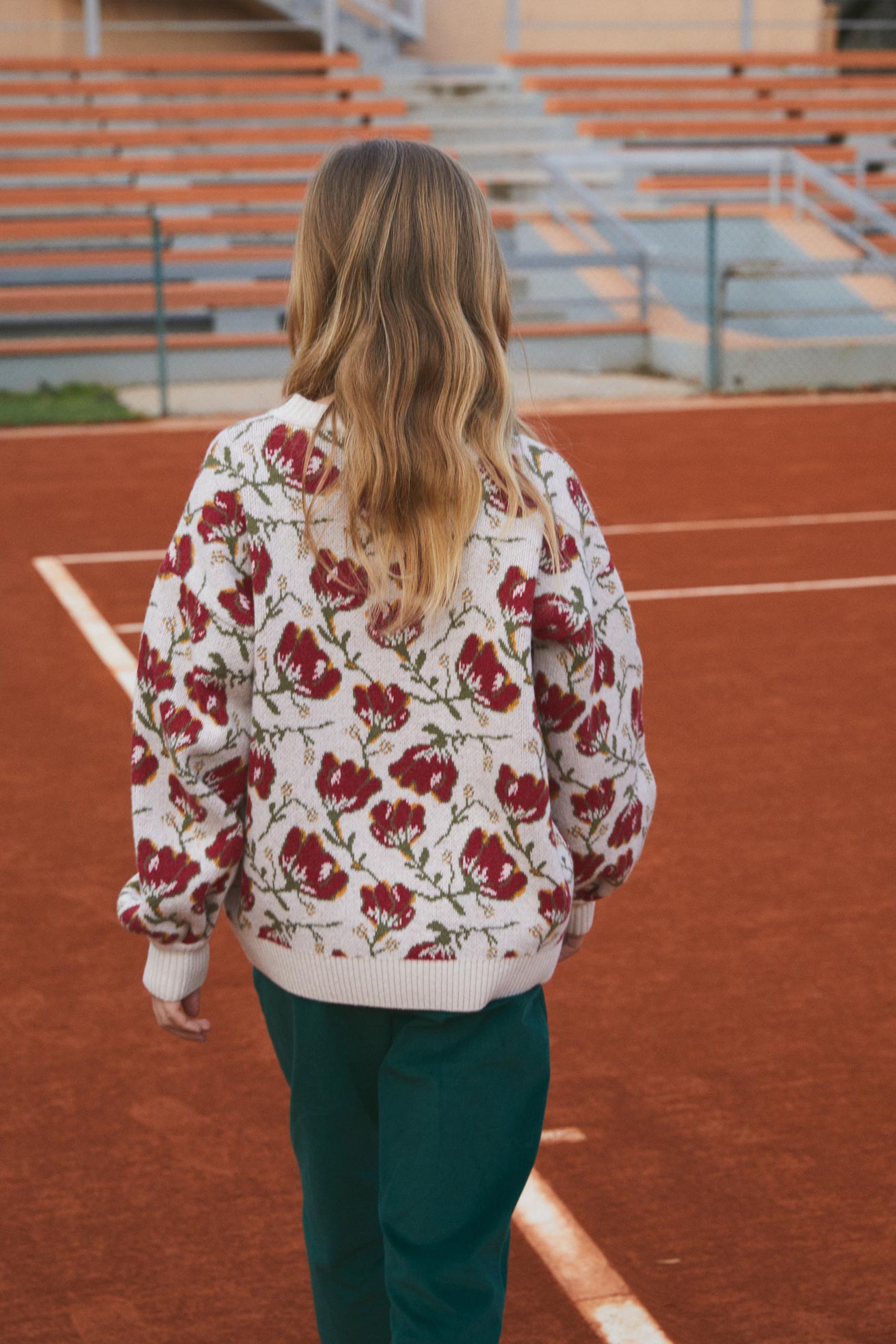 Lola flower knit sweater kid