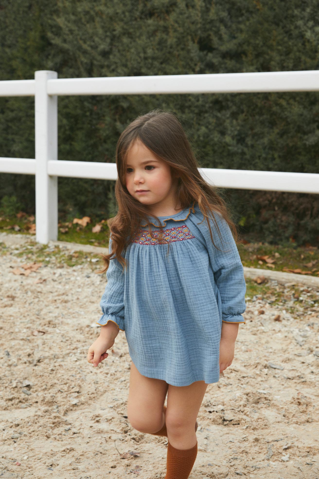 Yellowstone smocked blouse and bloomer set