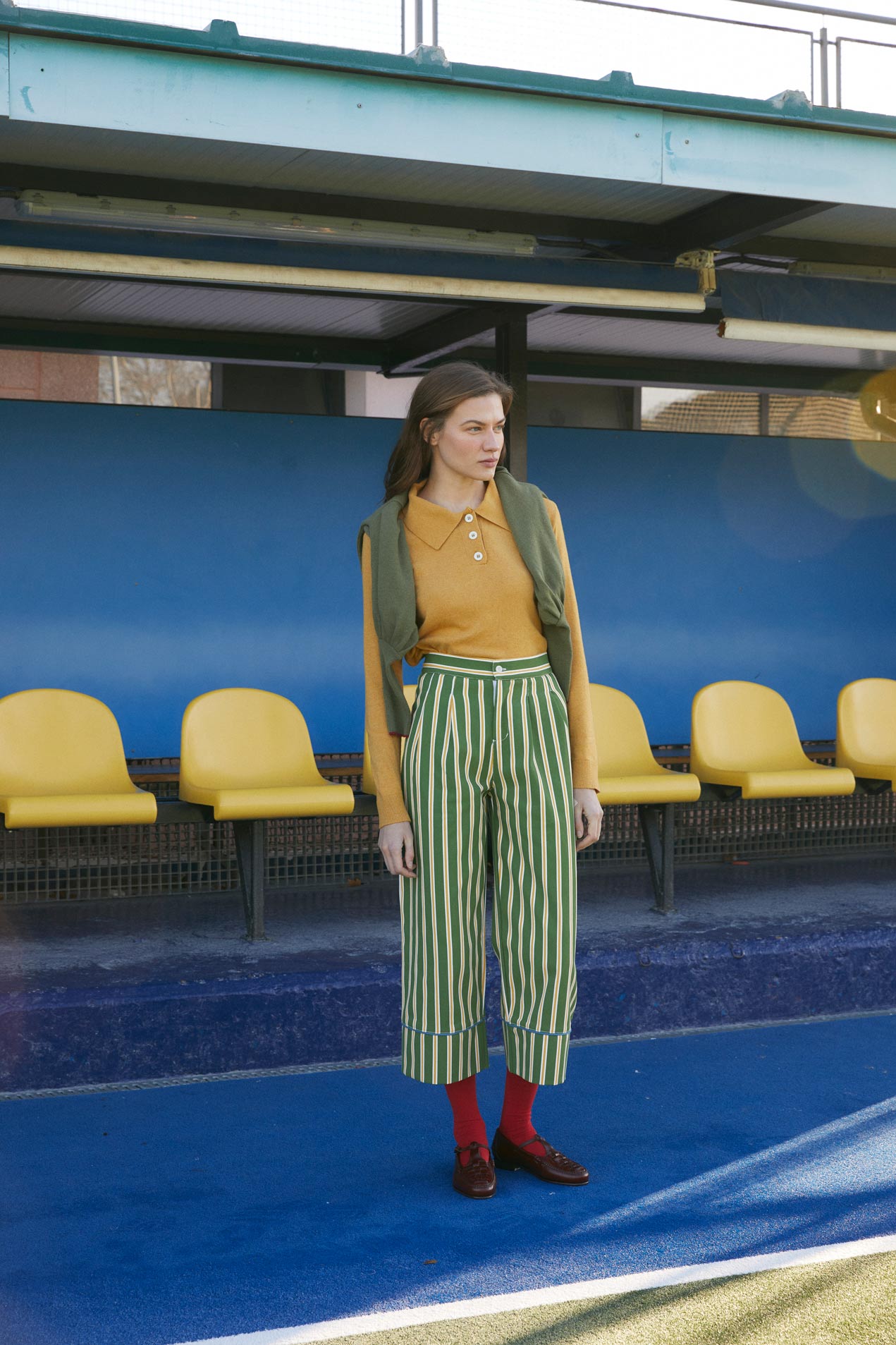 Woman Mustard Biri knit sweater