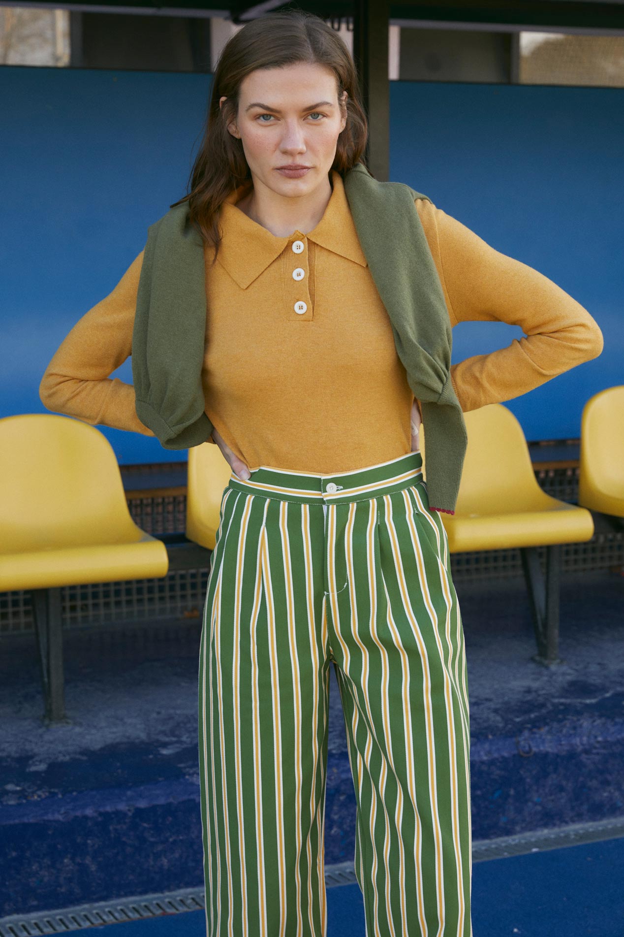 Woman Mustard Biri knit sweater