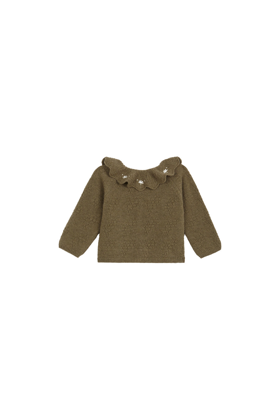 Chaqueta punto Verde bordada recién nacido