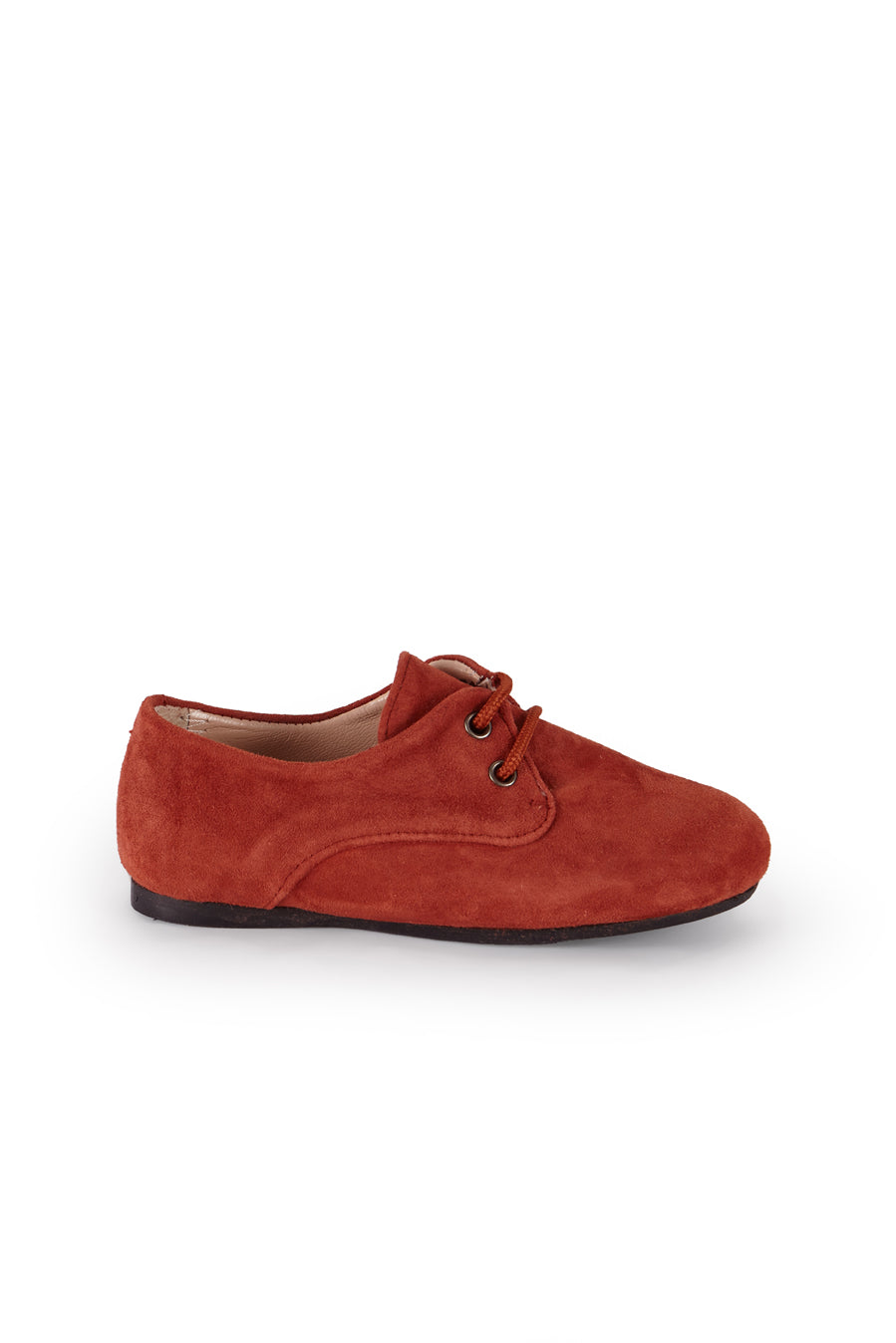Brick soft suede blucher